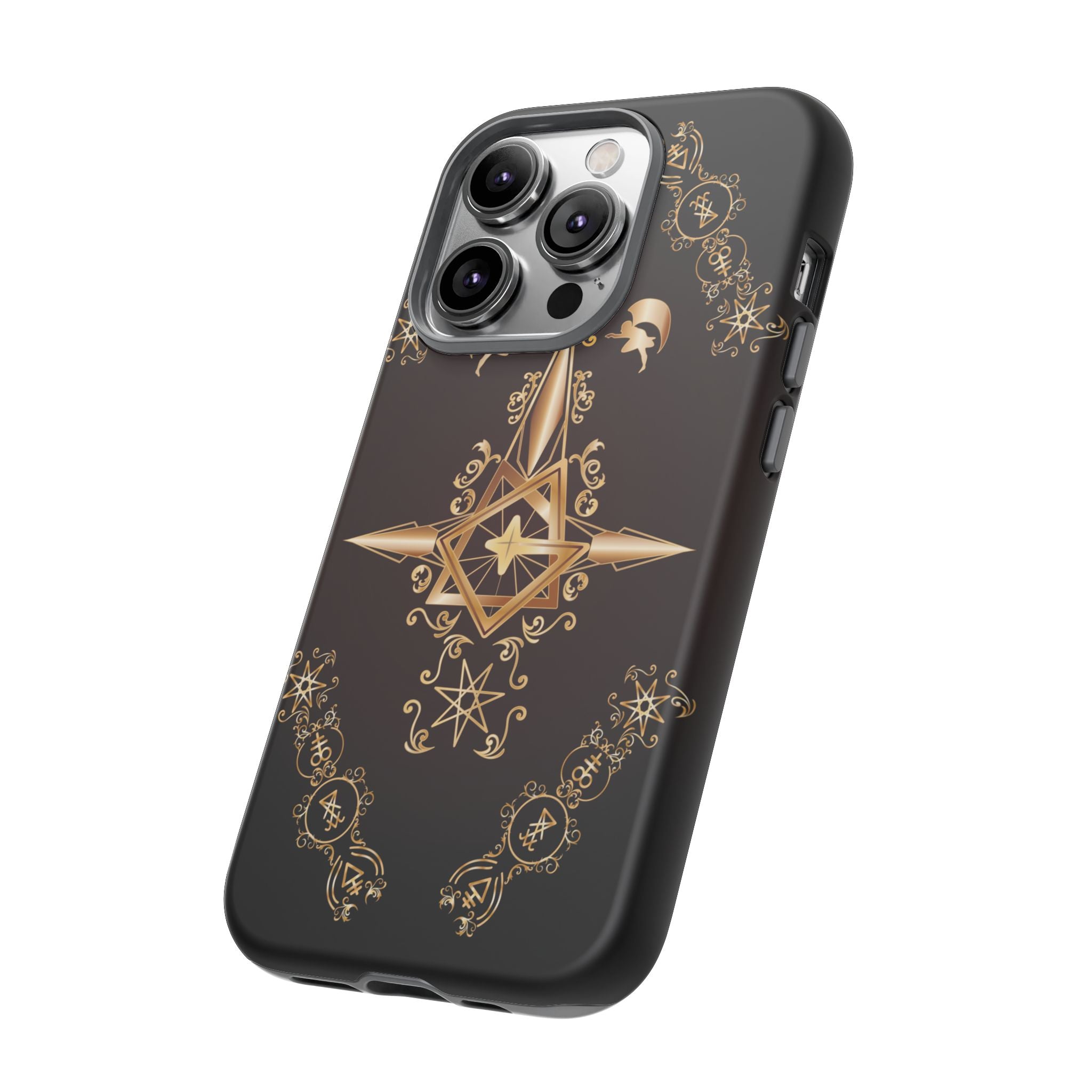 Iphone Ecclesiarch Sigil Black Red and Gold Ceremonial Phone Case