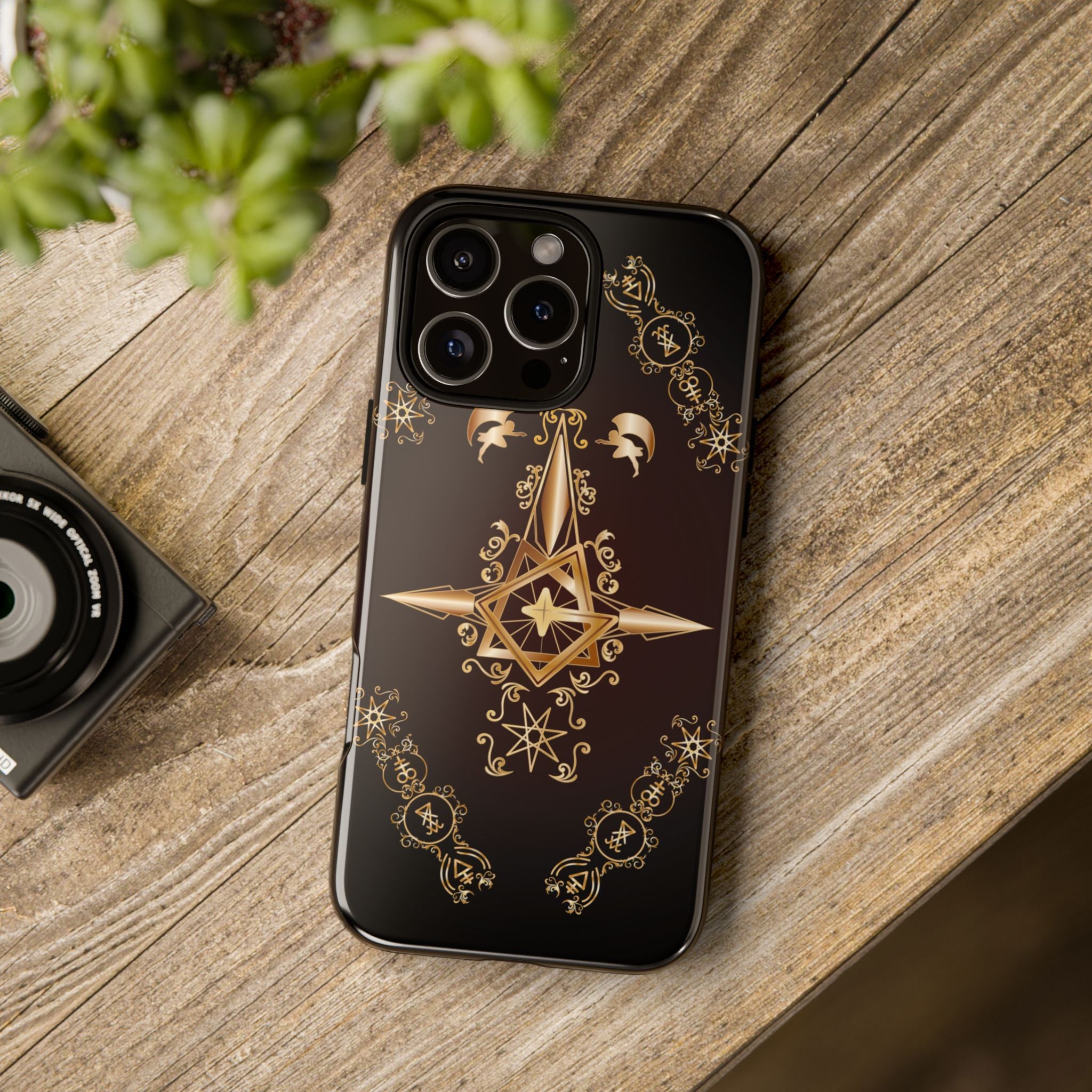 Iphone Ecclesiarch Sigil Black Red and Gold Ceremonial Phone Case
