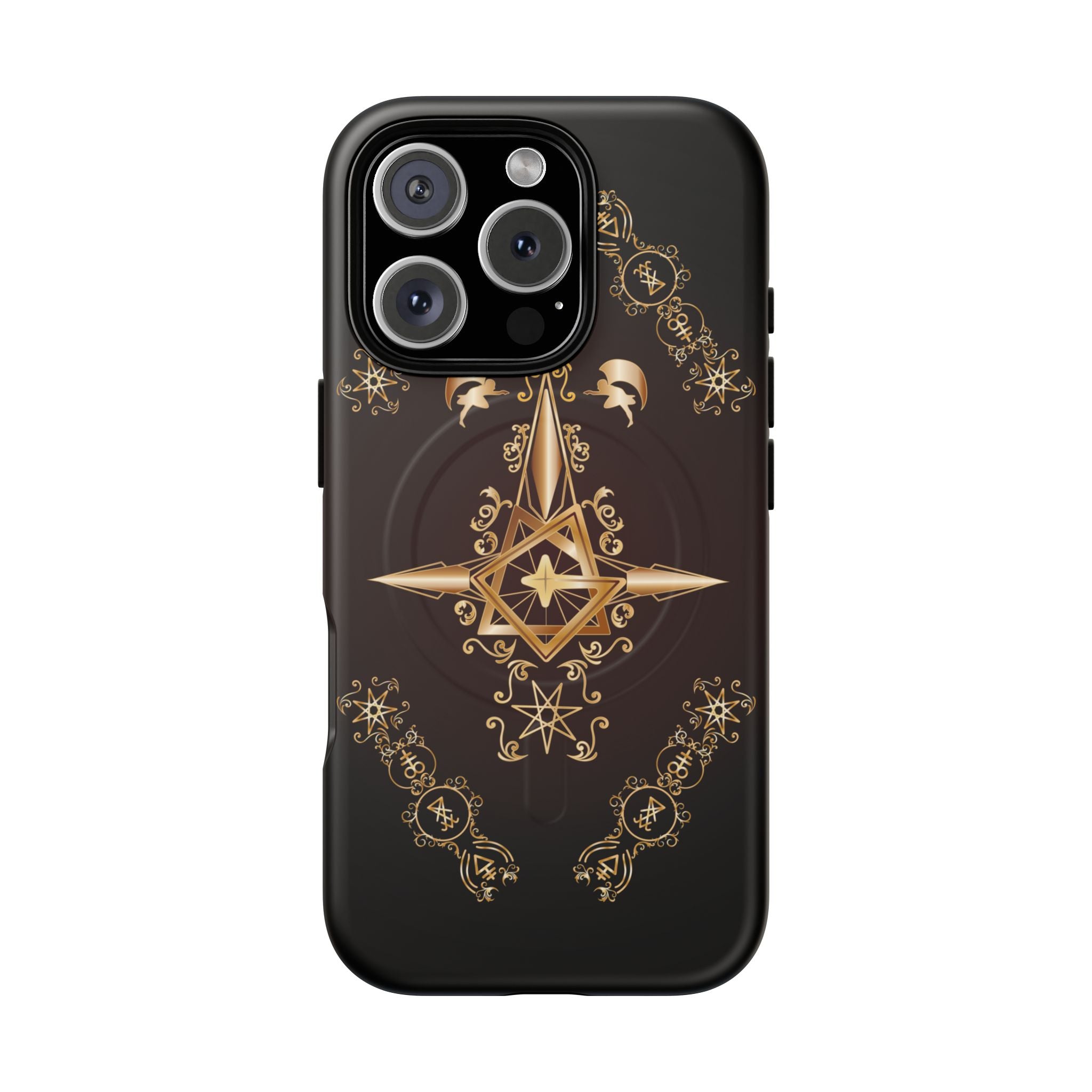 Magnetic Ecclesiarch Sigil Black Red and Gold Ceremonial Phone Case