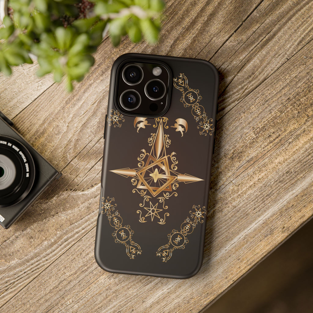 Iphone Ecclesiarch Sigil Black Red and Gold Ceremonial Phone Case