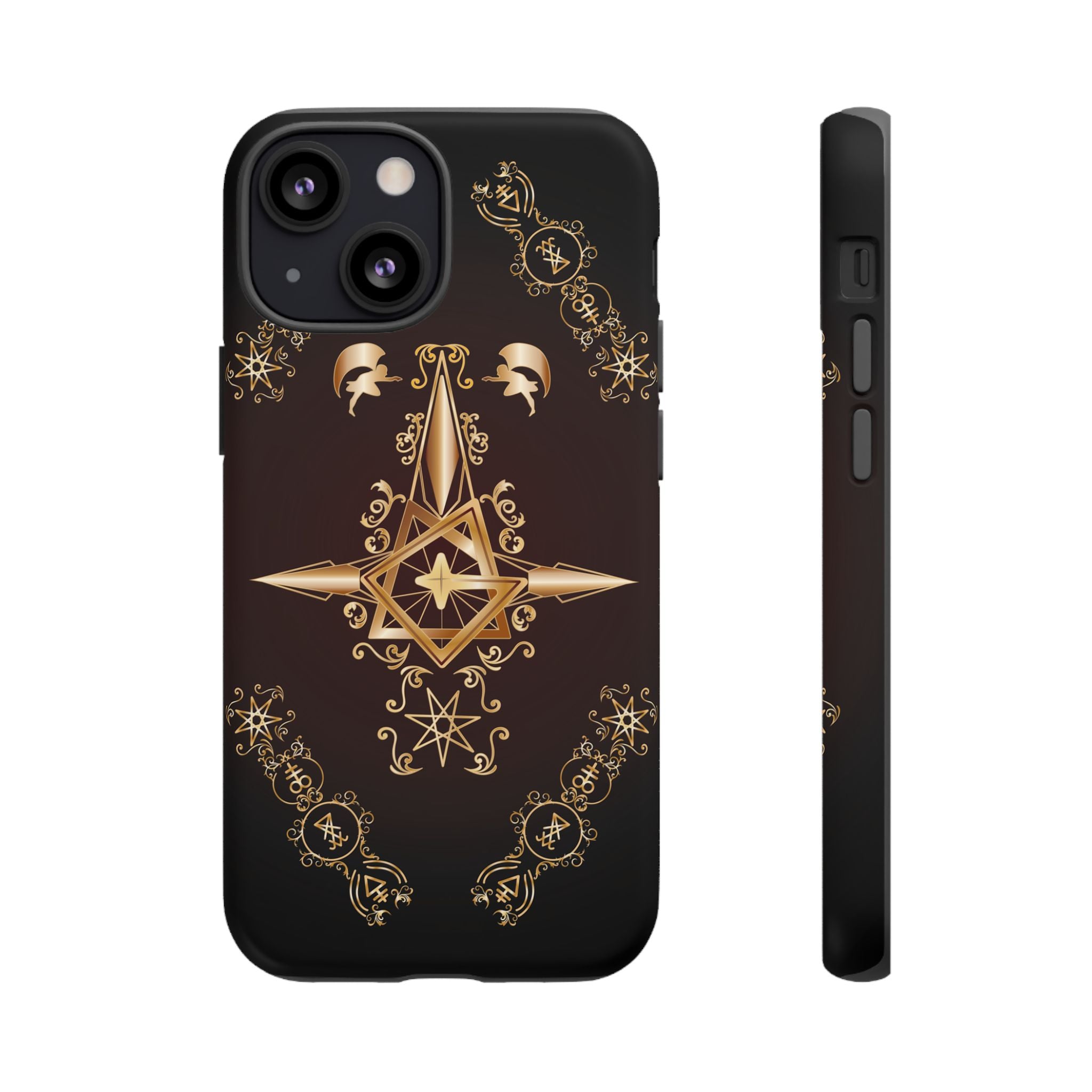 Iphone Ecclesiarch Sigil Black Red and Gold Ceremonial Phone Case
