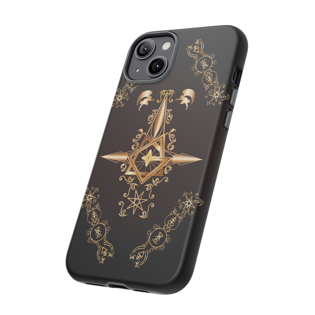 Iphone Ecclesiarch Sigil Black Red and Gold Ceremonial Phone Case