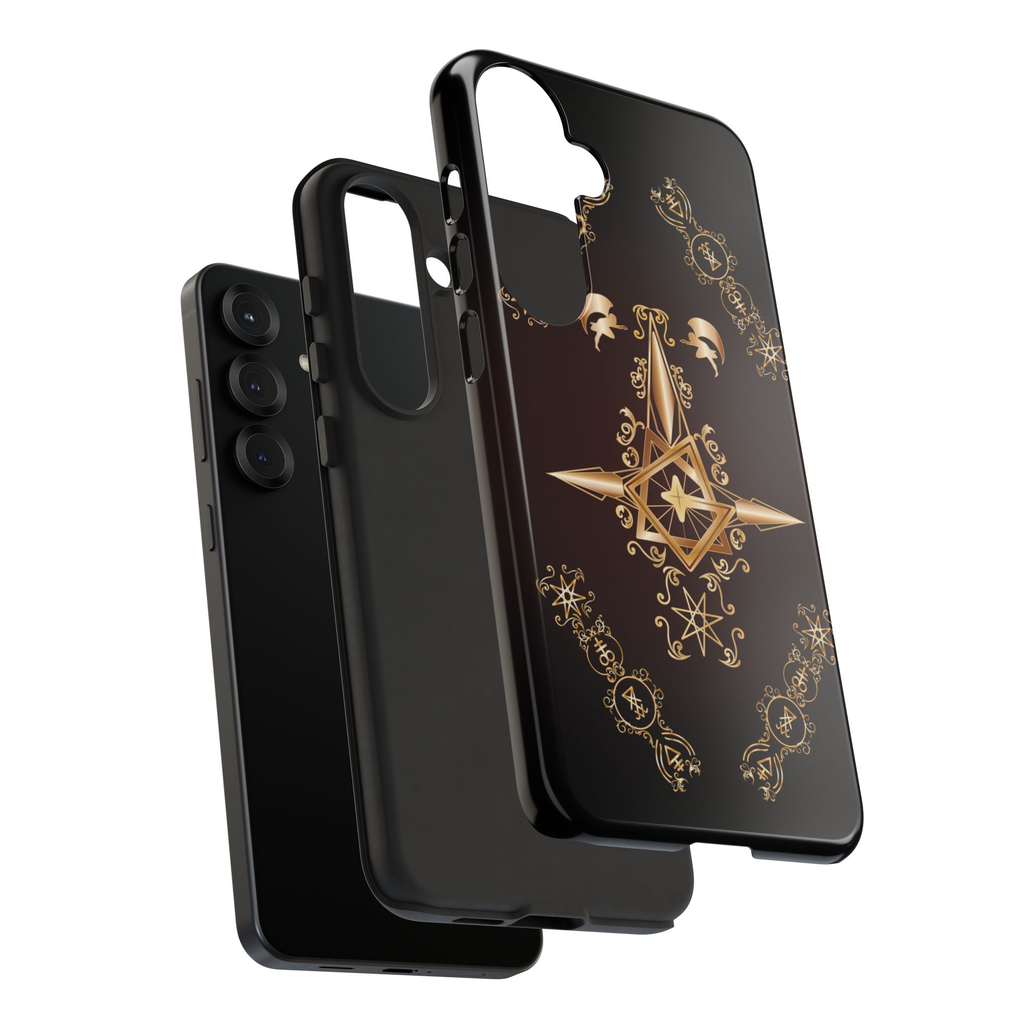 Android Ecclesiarch Sigil Black Red and Gold Ceremonial Phone Case