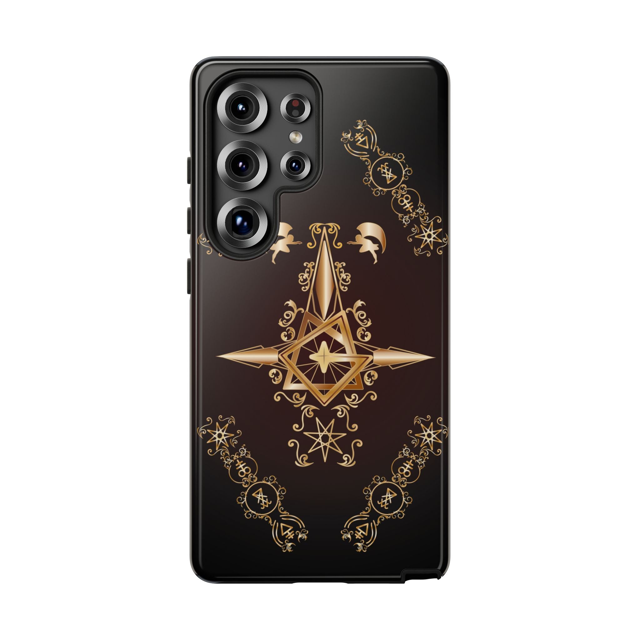 Android Ecclesiarch Sigil Black Red and Gold Ceremonial Phone Case