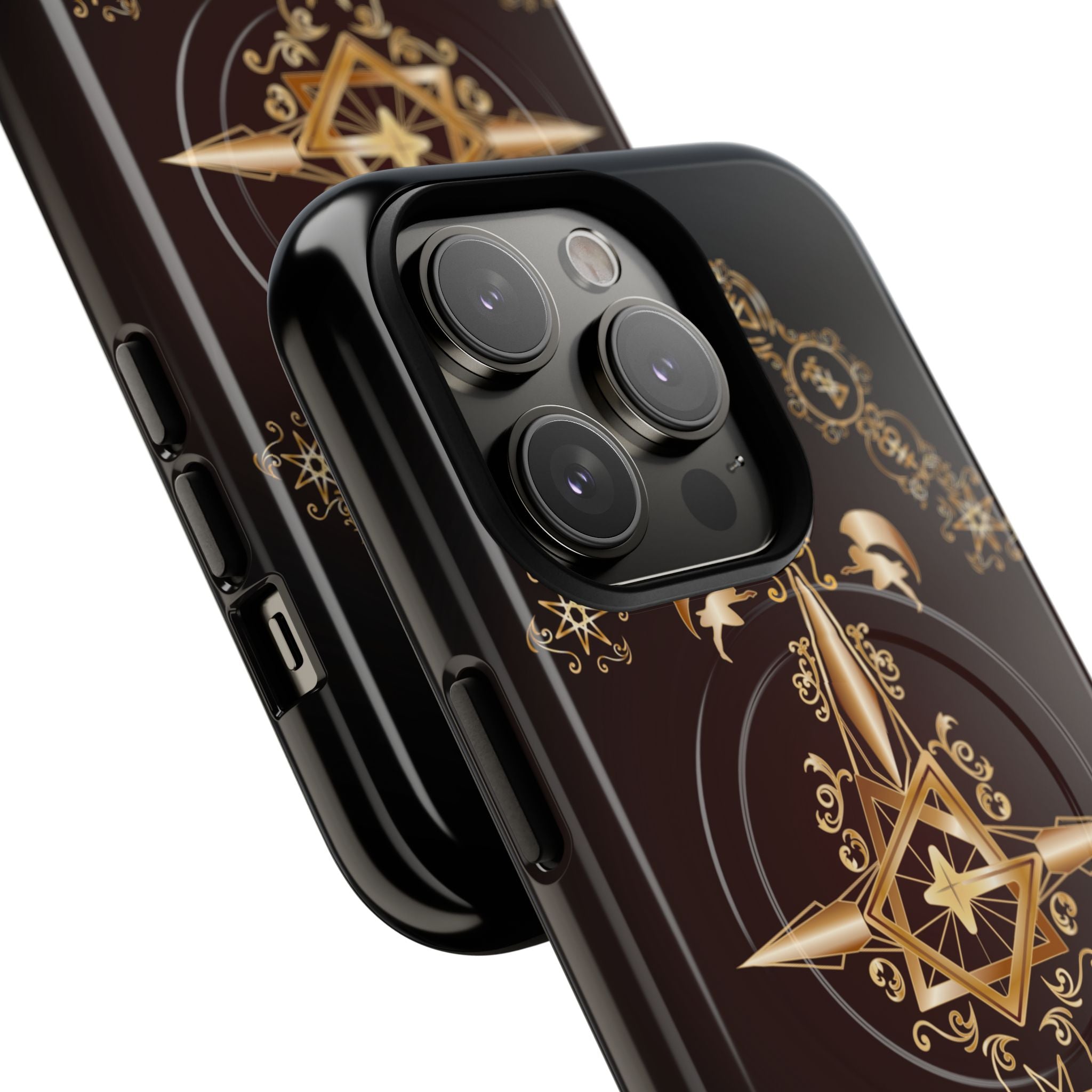 Magnetic Ecclesiarch Sigil Black Red and Gold Ceremonial Phone Case
