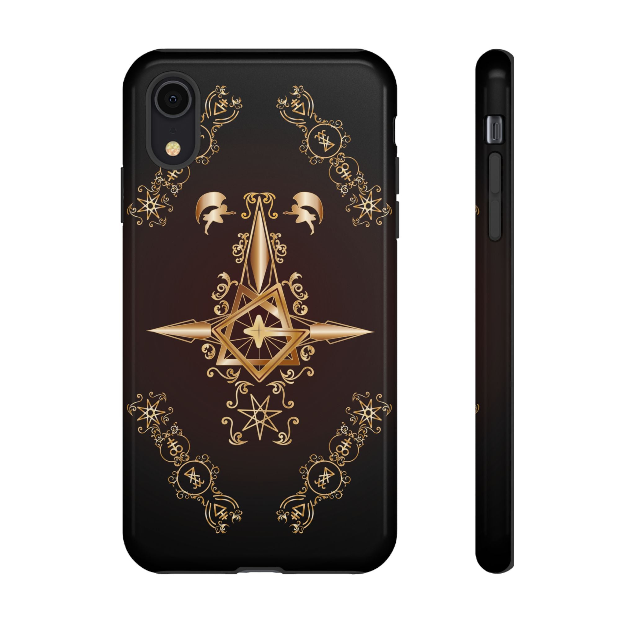 Iphone Ecclesiarch Sigil Black Red and Gold Ceremonial Phone Case