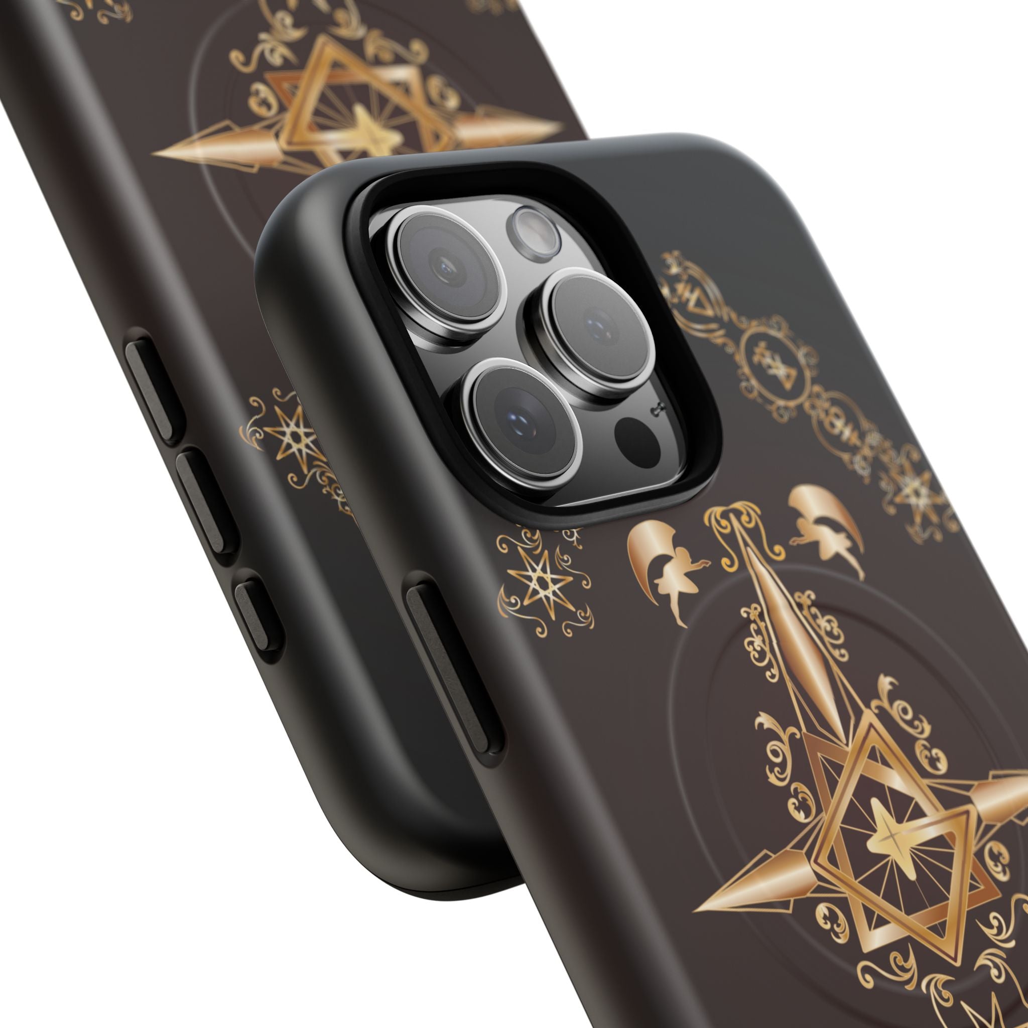Magnetic Ecclesiarch Sigil Black Red and Gold Ceremonial Phone Case