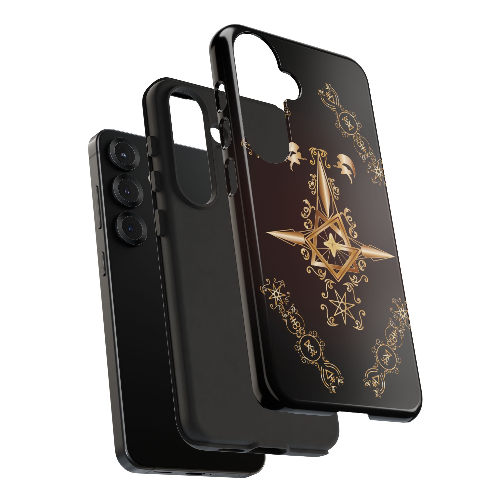 Android Ecclesiarch Sigil Black Red and Gold Ceremonial Phone Case