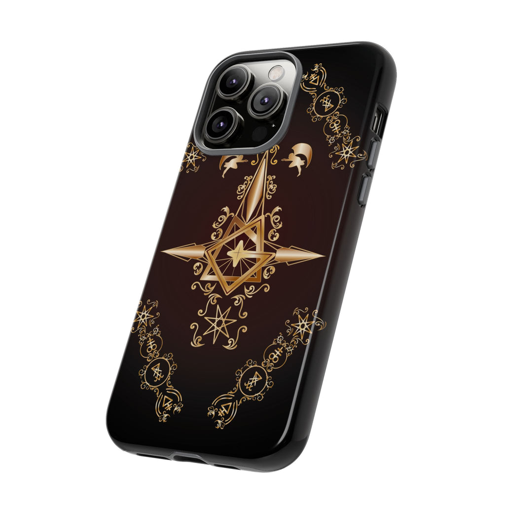 Iphone Ecclesiarch Sigil Black Red and Gold Ceremonial Phone Case