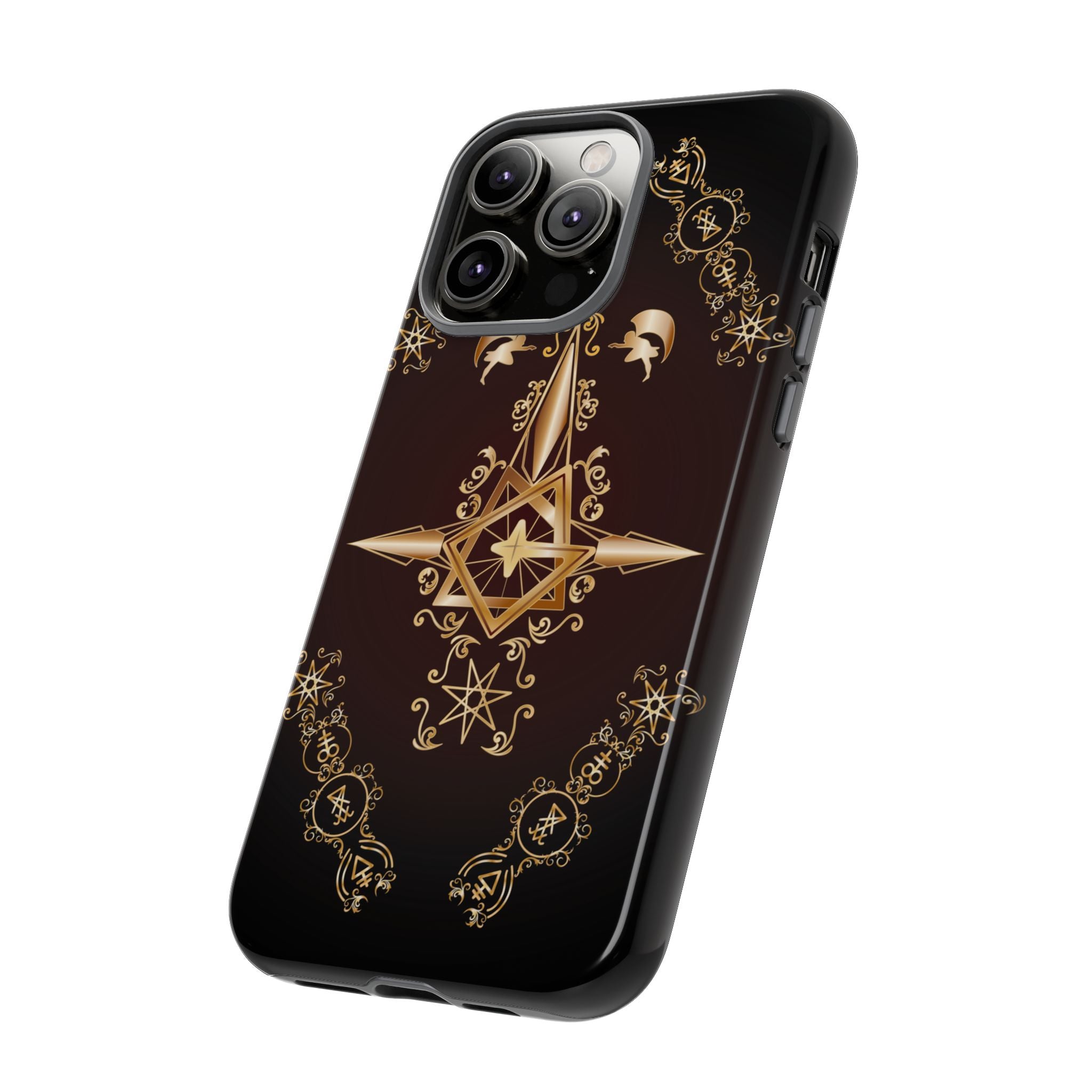 Iphone Ecclesiarch Sigil Black Red and Gold Ceremonial Phone Case