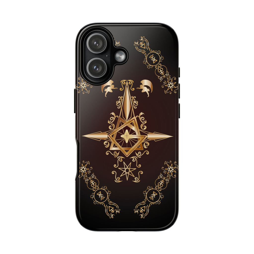 Iphone Ecclesiarch Sigil Black Red and Gold Ceremonial Phone Case