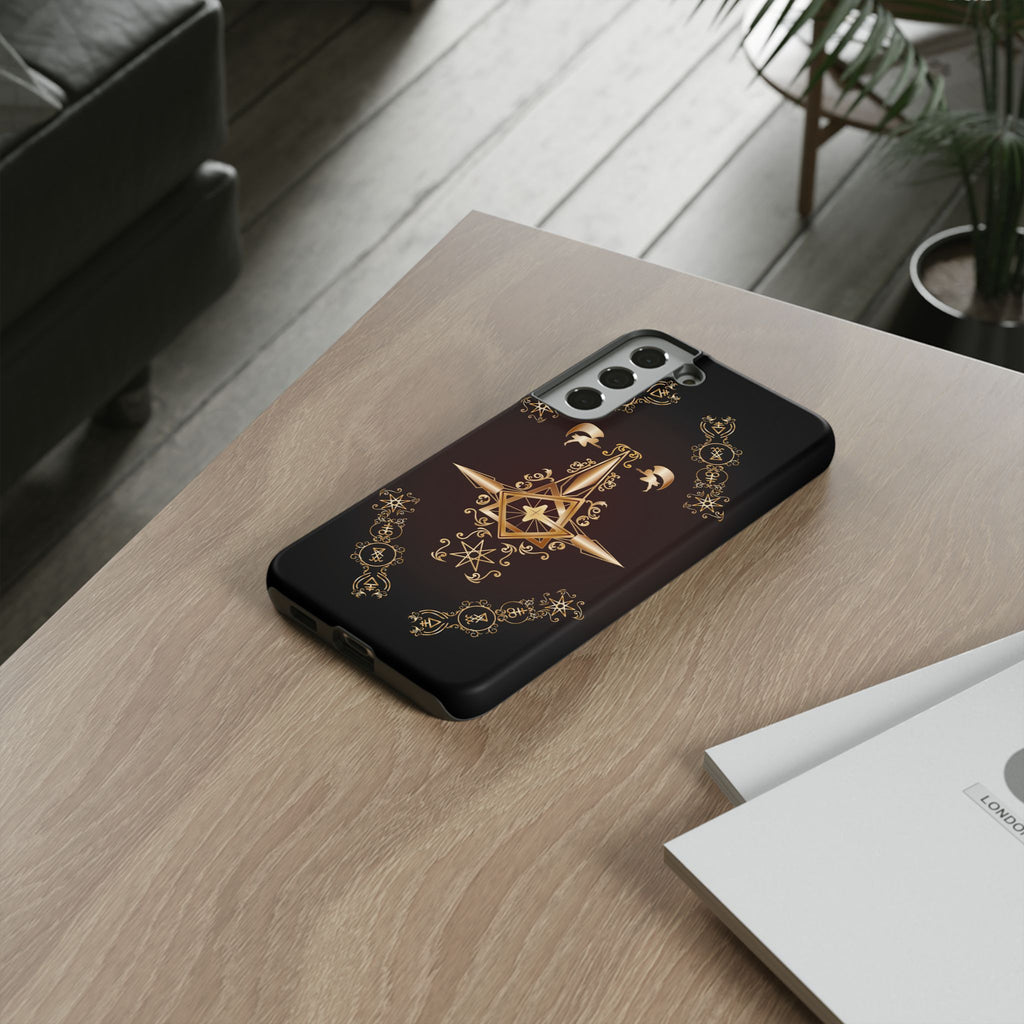 Android Ecclesiarch Sigil Black Red and Gold Ceremonial Phone Case