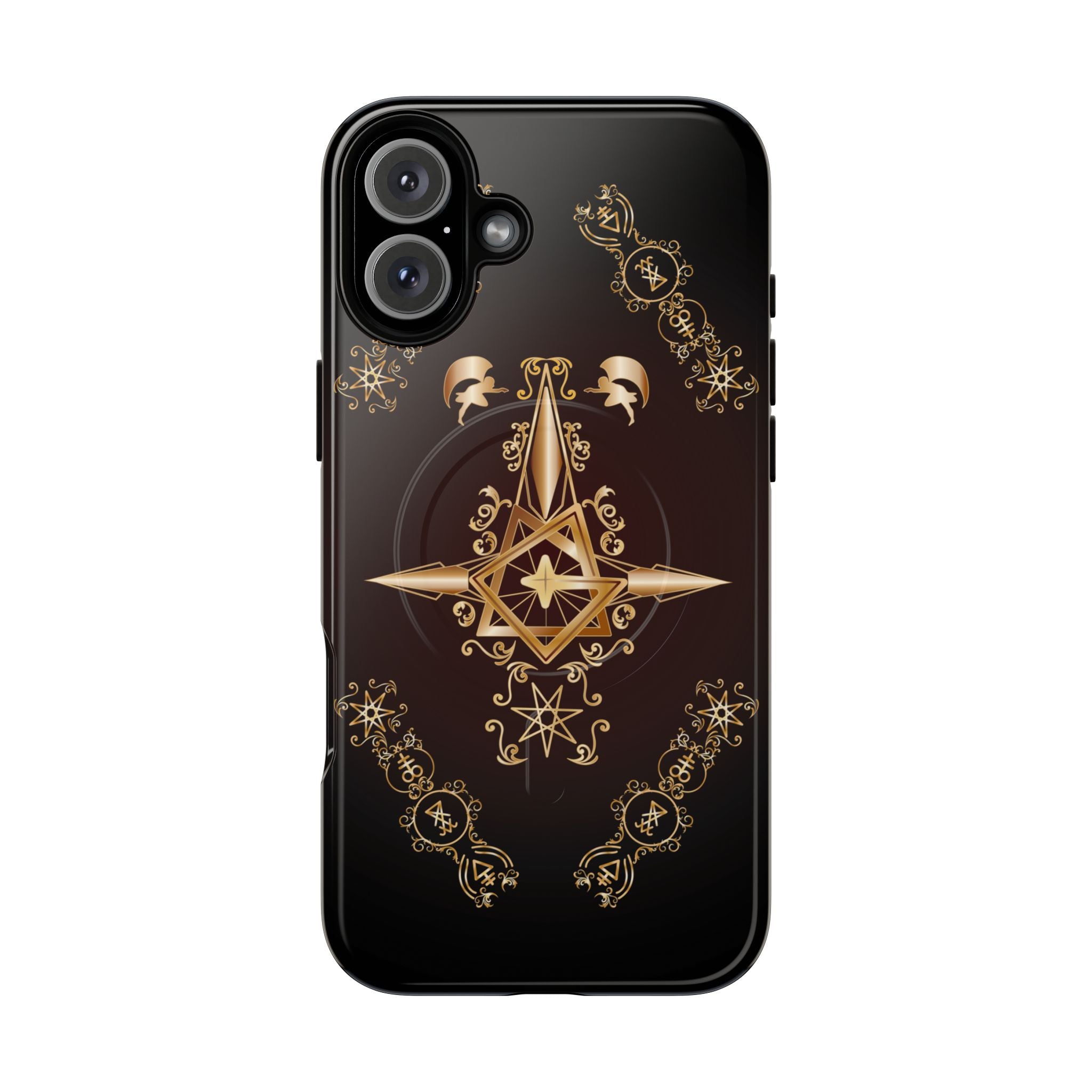 Magnetic Ecclesiarch Sigil Black Red and Gold Ceremonial Phone Case