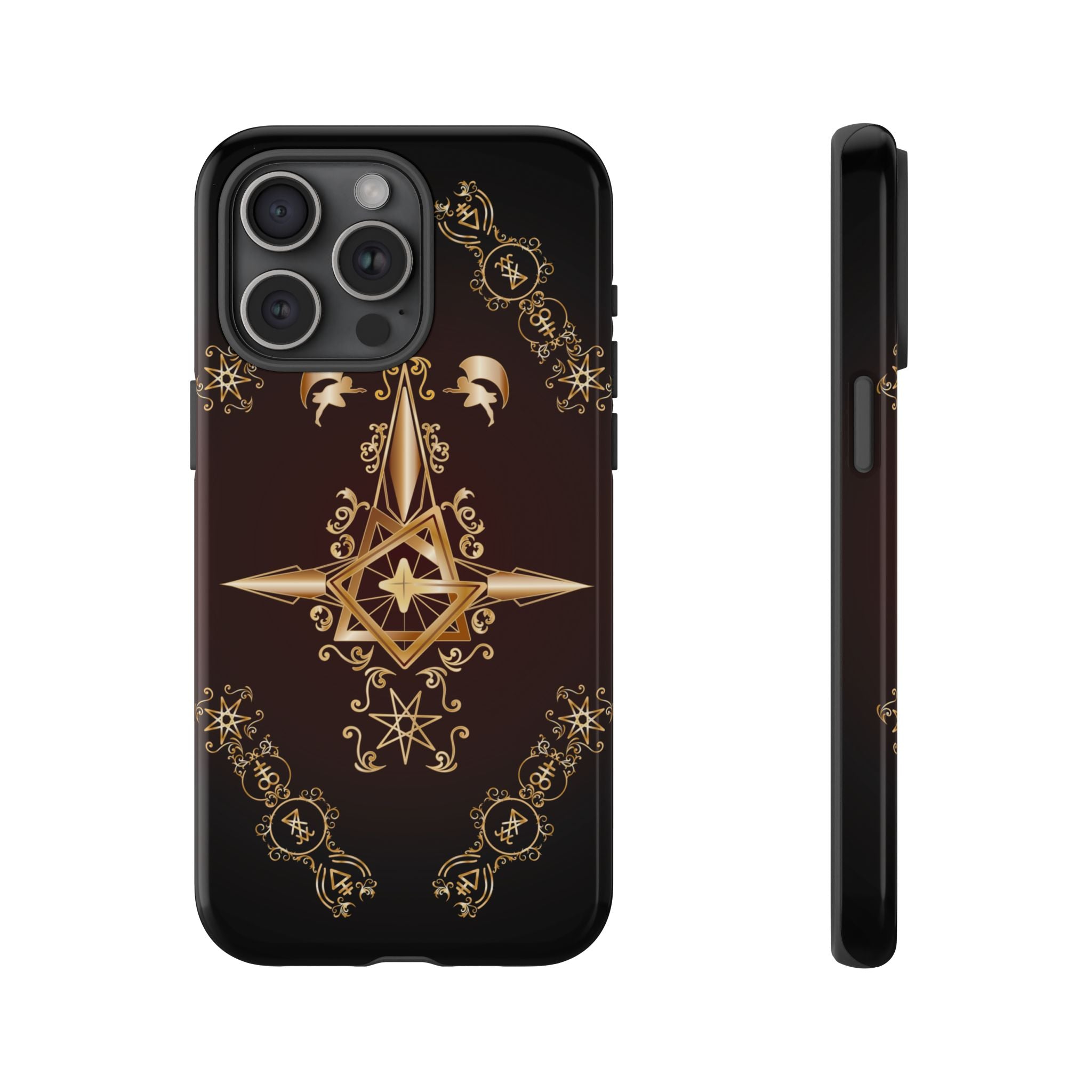 Iphone Ecclesiarch Sigil Black Red and Gold Ceremonial Phone Case