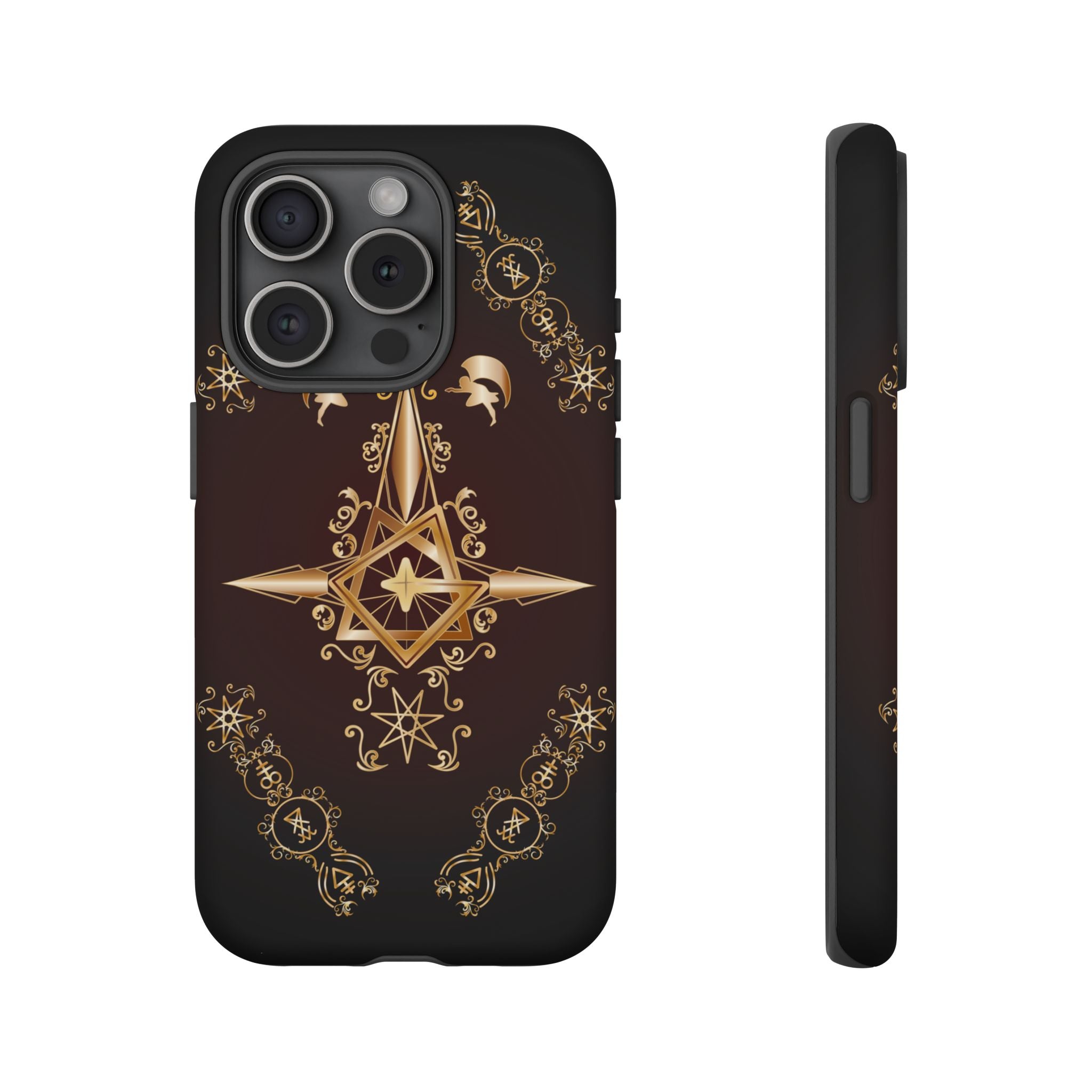 Iphone Ecclesiarch Sigil Black Red and Gold Ceremonial Phone Case