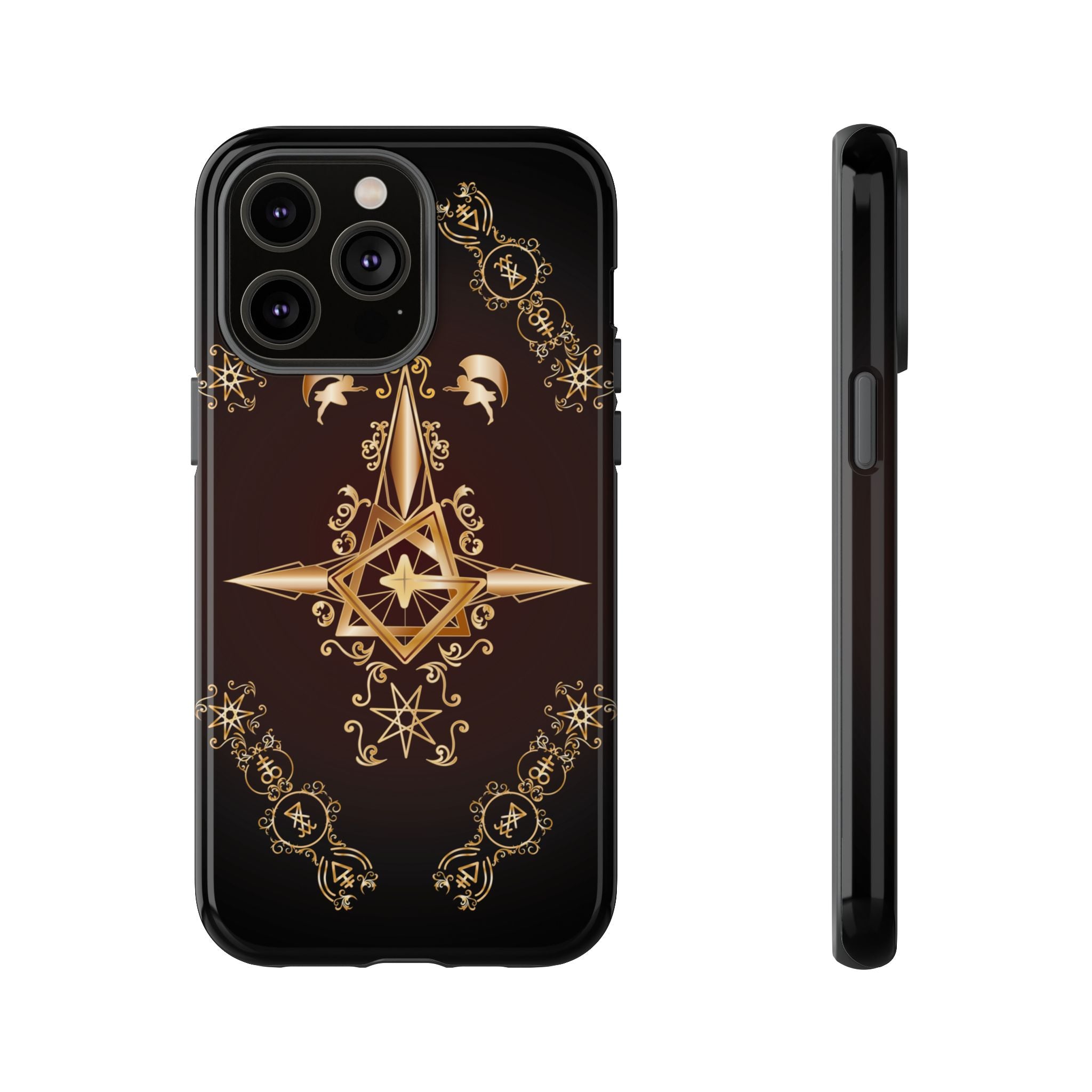 Iphone Ecclesiarch Sigil Black Red and Gold Ceremonial Phone Case