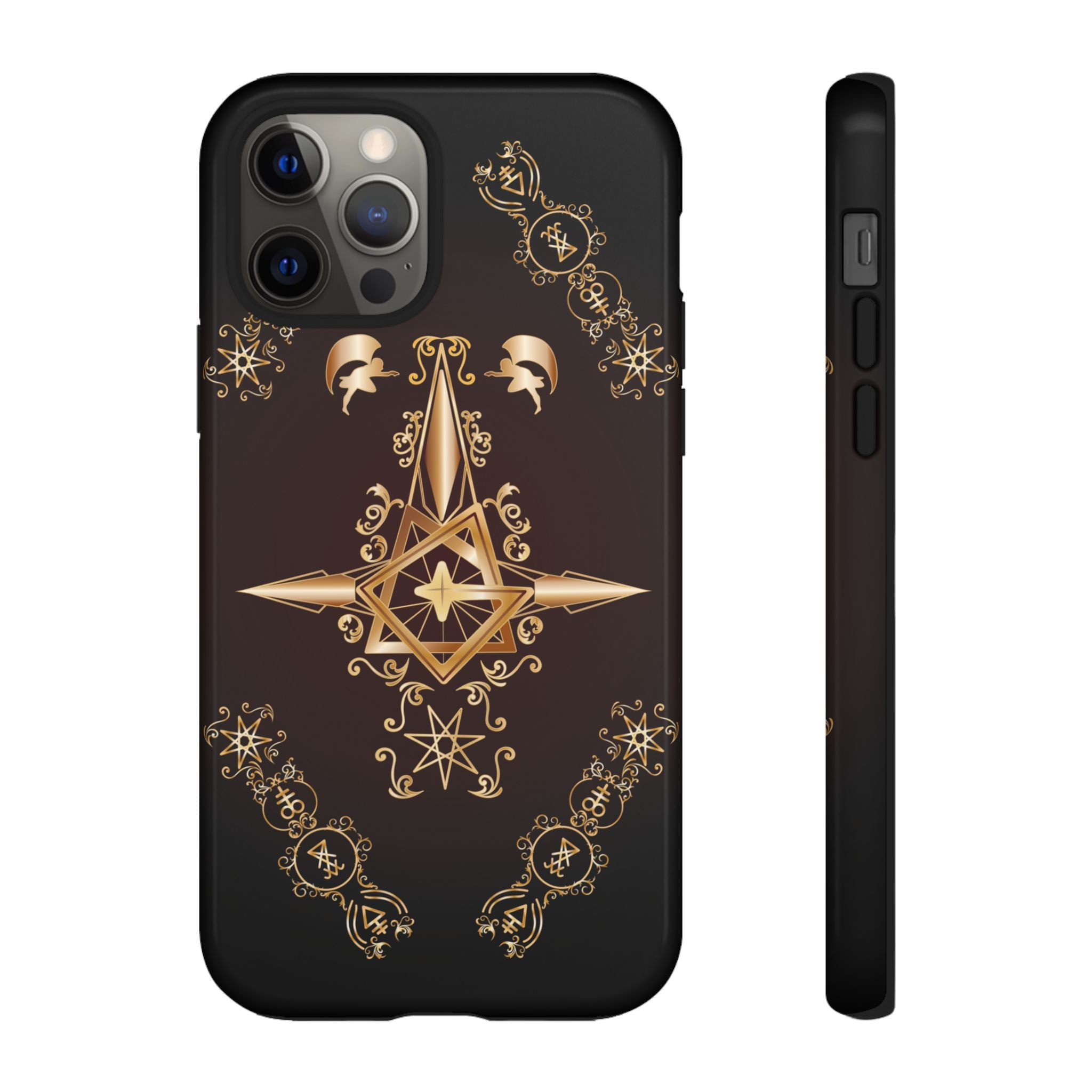 Iphone Ecclesiarch Sigil Black Red and Gold Ceremonial Phone Case
