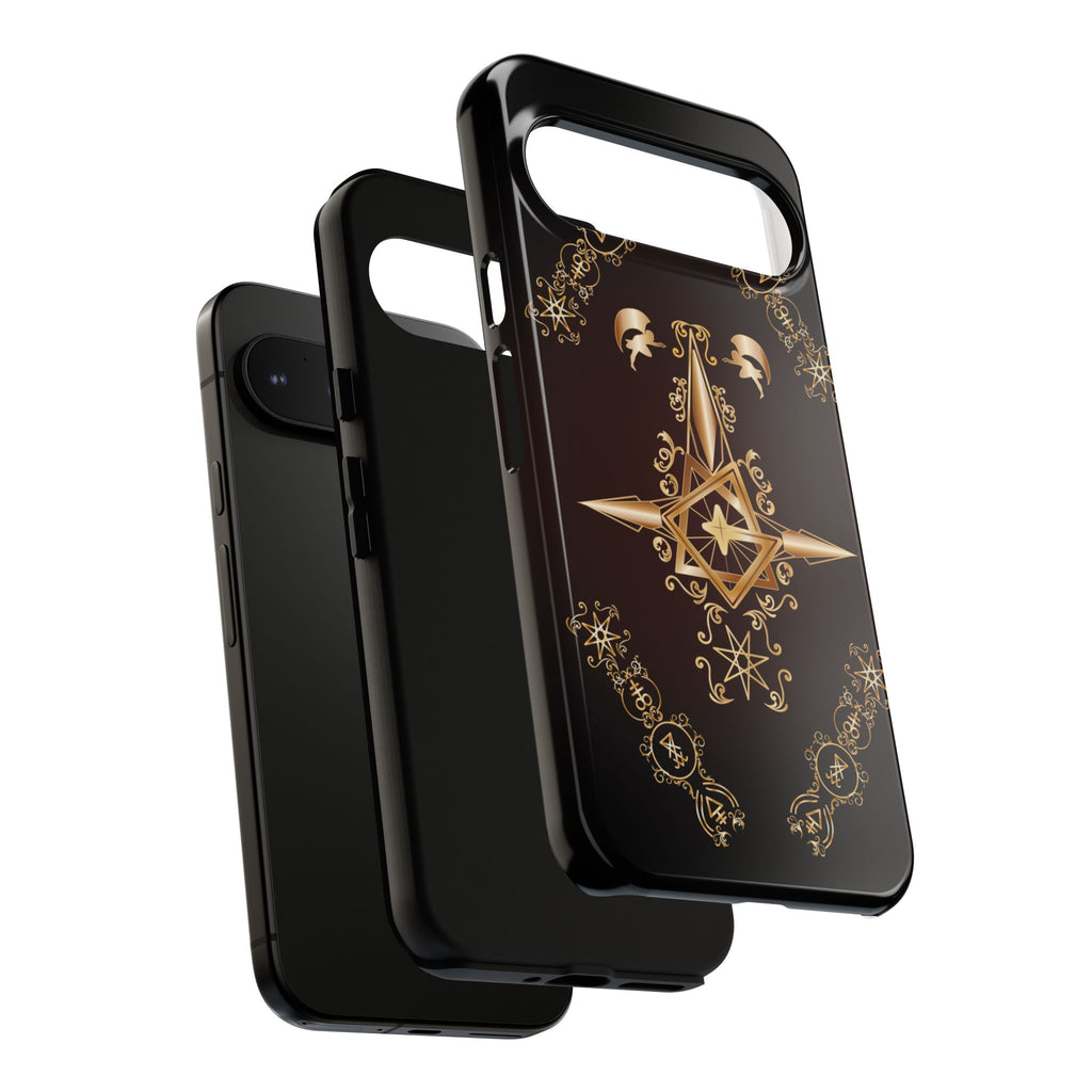 Android Ecclesiarch Sigil Black Red and Gold Ceremonial Phone Case