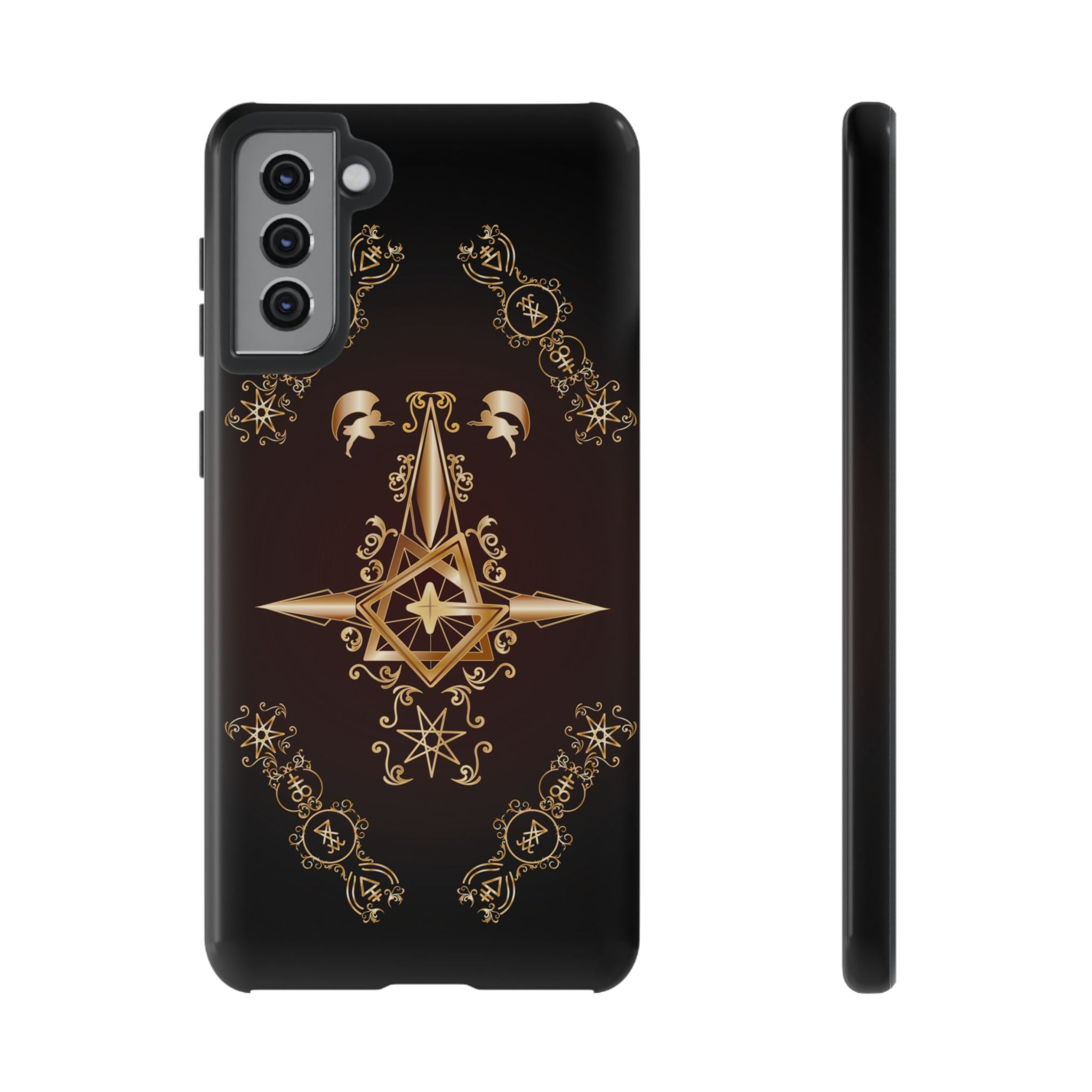 Android Ecclesiarch Sigil Black Red and Gold Ceremonial Phone Case