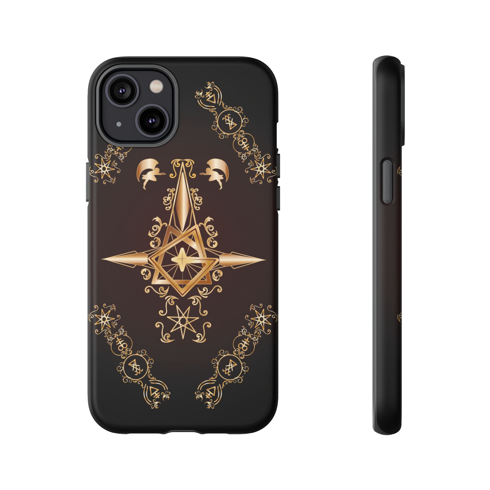 Iphone Ecclesiarch Sigil Black Red and Gold Ceremonial Phone Case