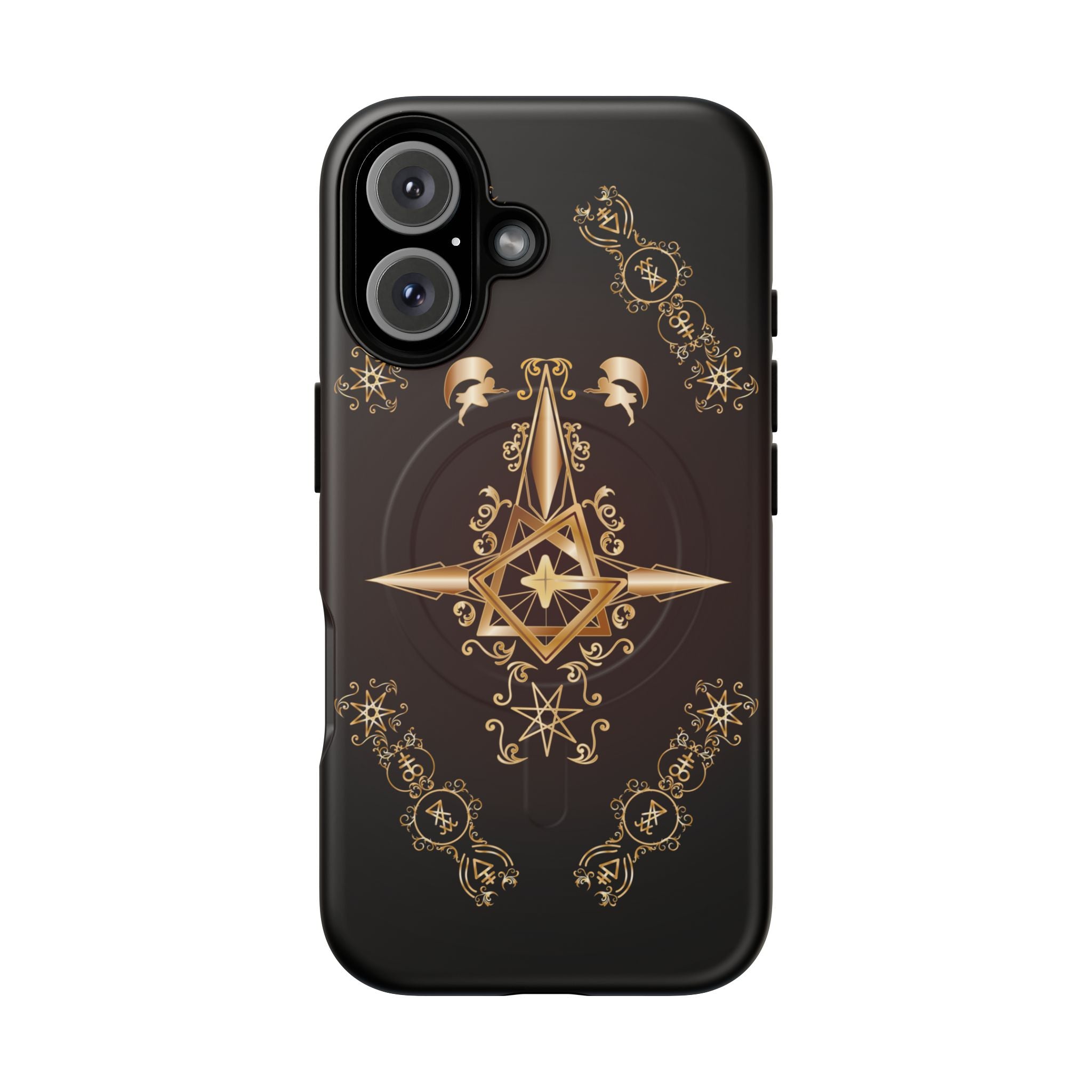 Magnetic Ecclesiarch Sigil Black Red and Gold Ceremonial Phone Case