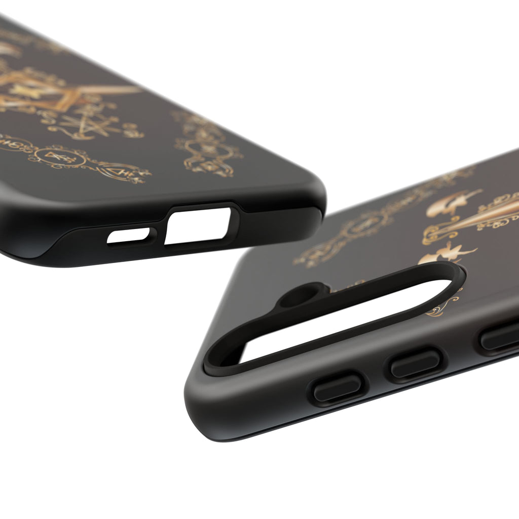 Android Ecclesiarch Sigil Black Red and Gold Ceremonial Phone Case