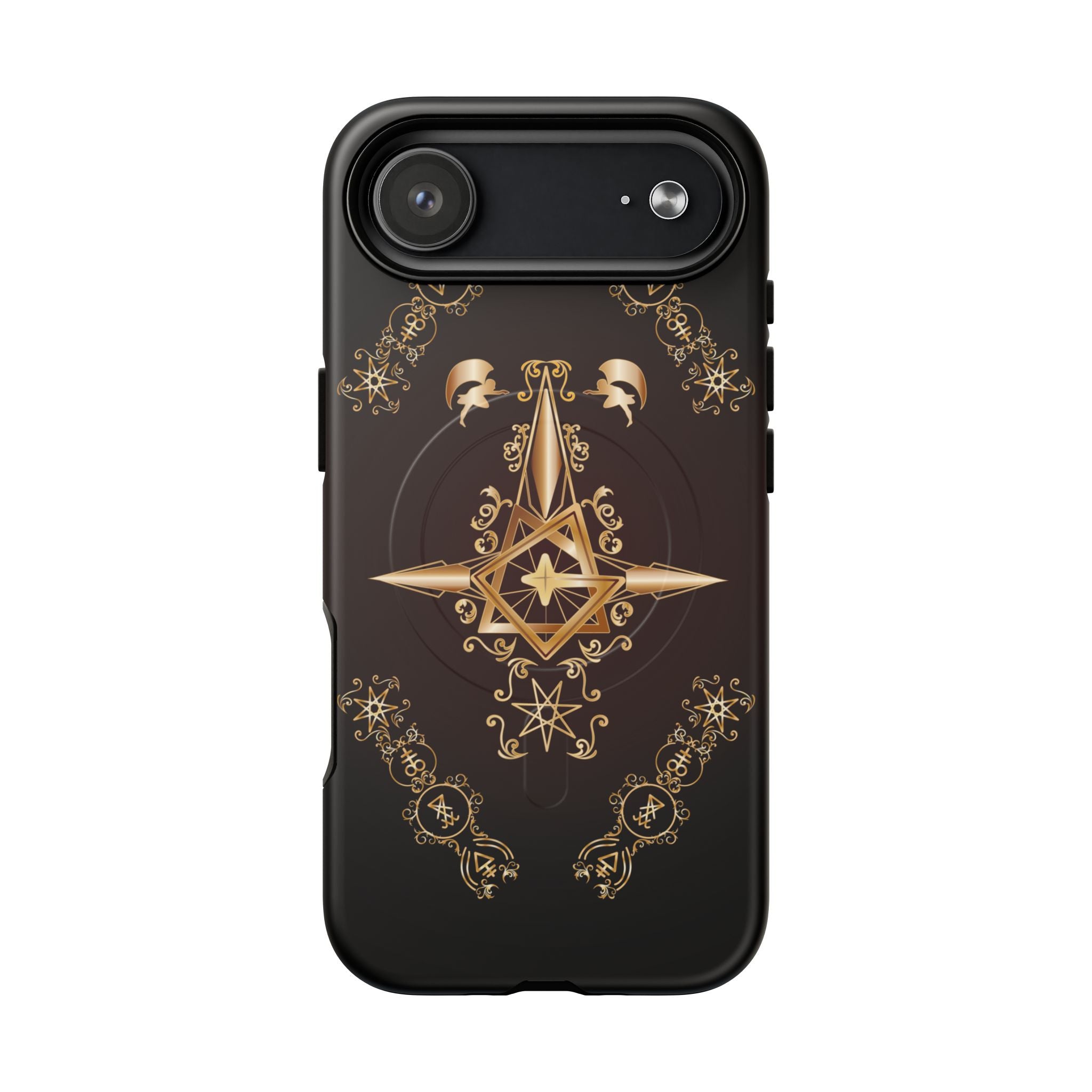 Magnetic Ecclesiarch Sigil Black Red and Gold Ceremonial Phone Case