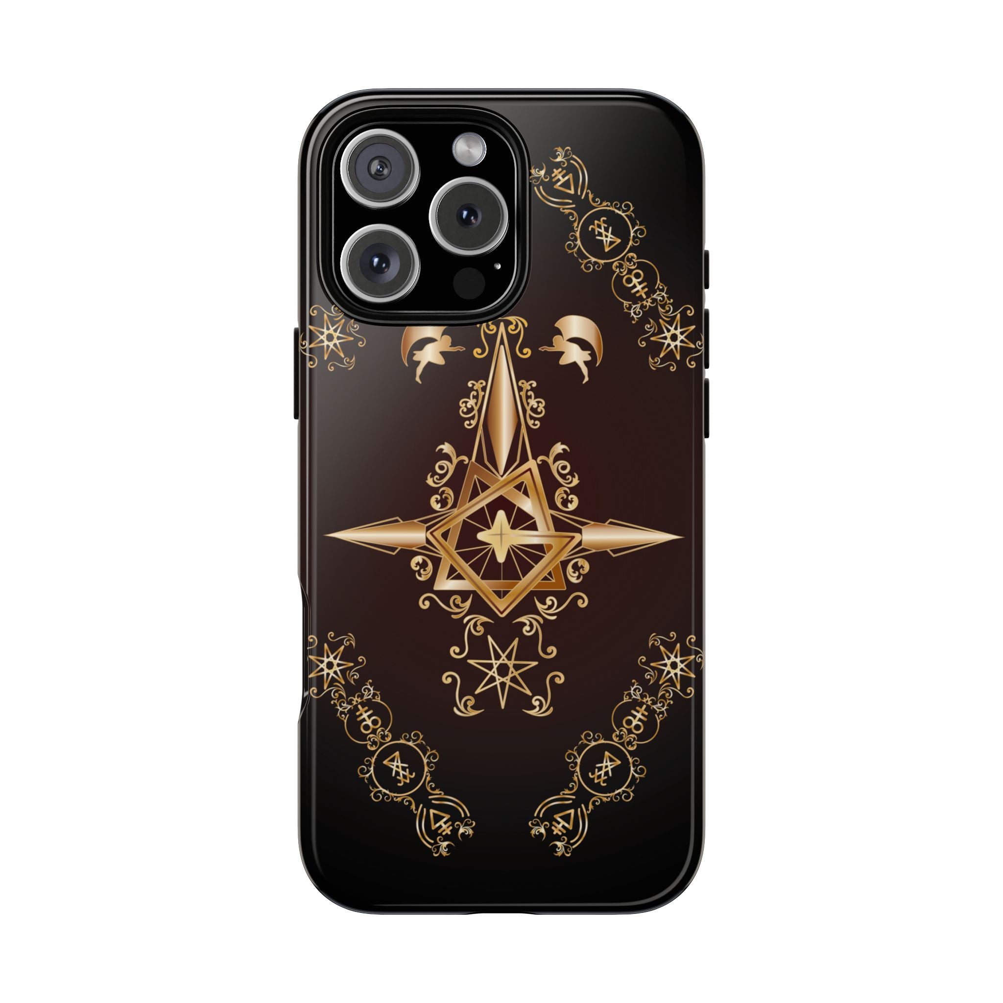 Iphone Ecclesiarch Sigil Black Red and Gold Ceremonial Phone Case