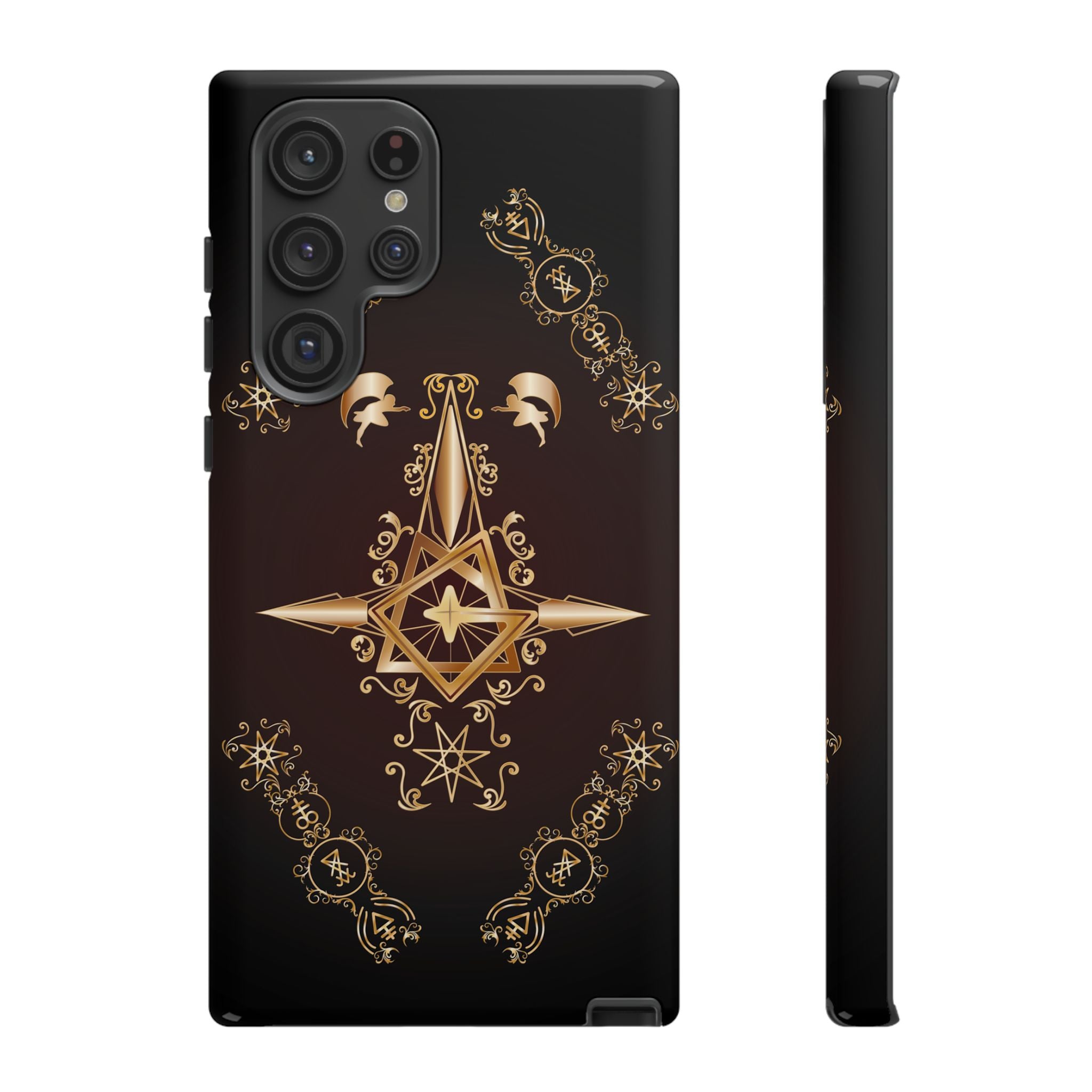 Android Ecclesiarch Sigil Black Red and Gold Ceremonial Phone Case