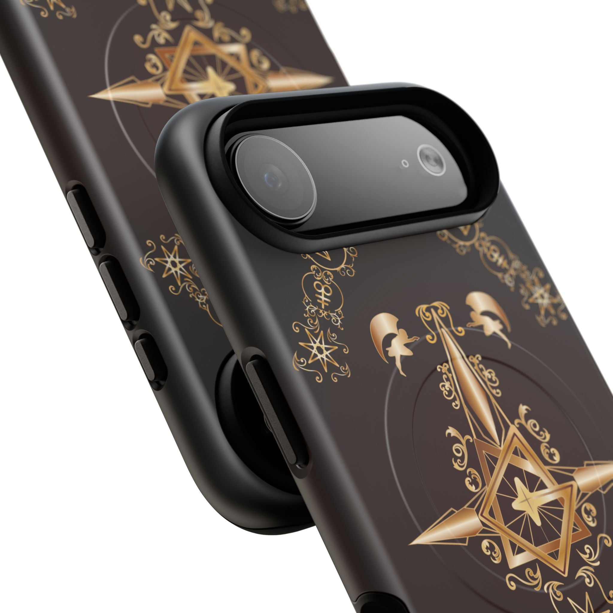 Magnetic Ecclesiarch Sigil Black Red and Gold Ceremonial Phone Case