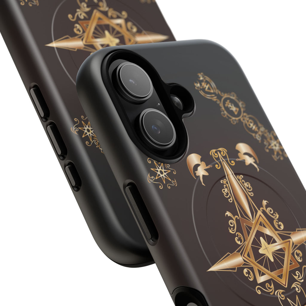 Magnetic Ecclesiarch Sigil Black Red and Gold Ceremonial Phone Case
