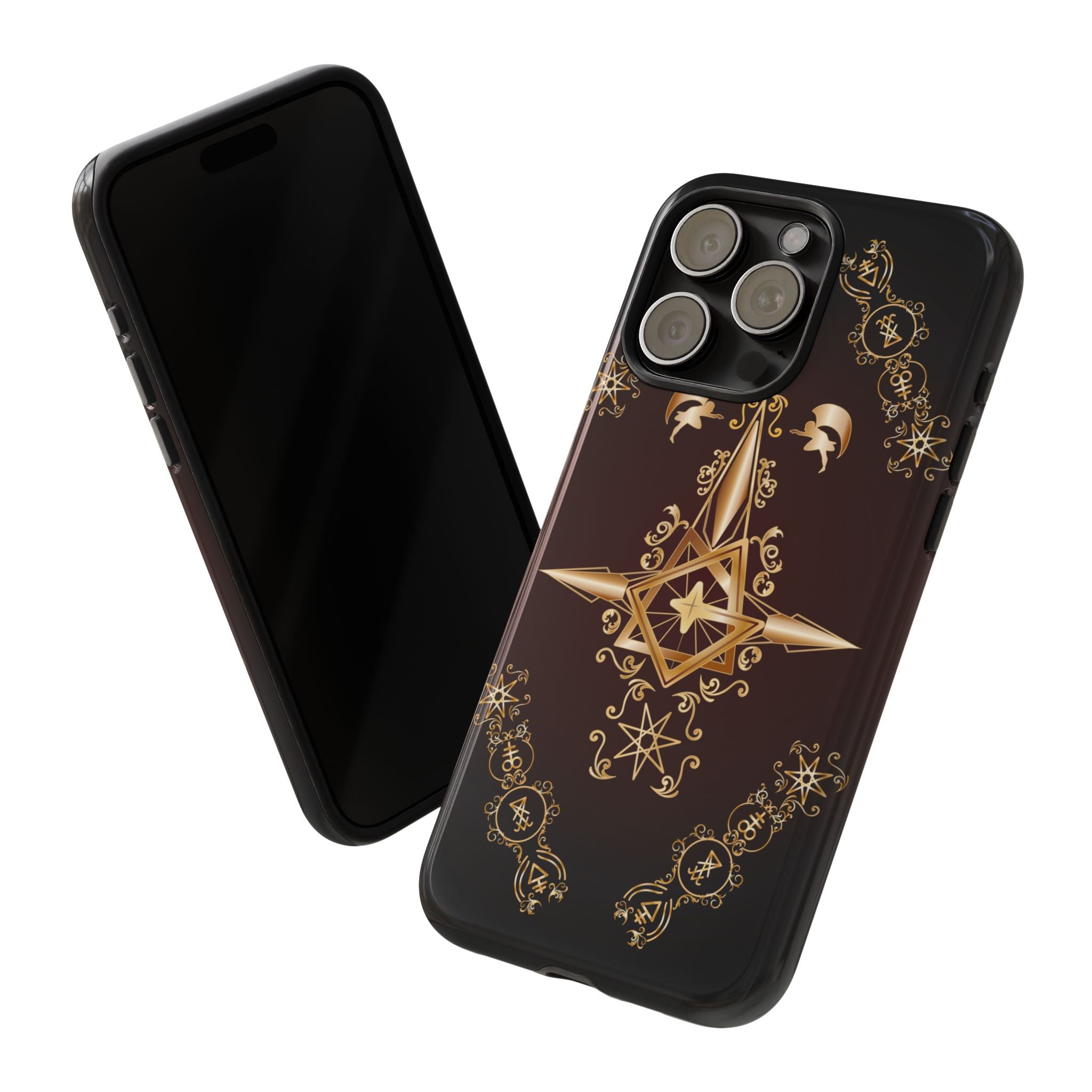 Iphone Ecclesiarch Sigil Black Red and Gold Ceremonial Phone Case