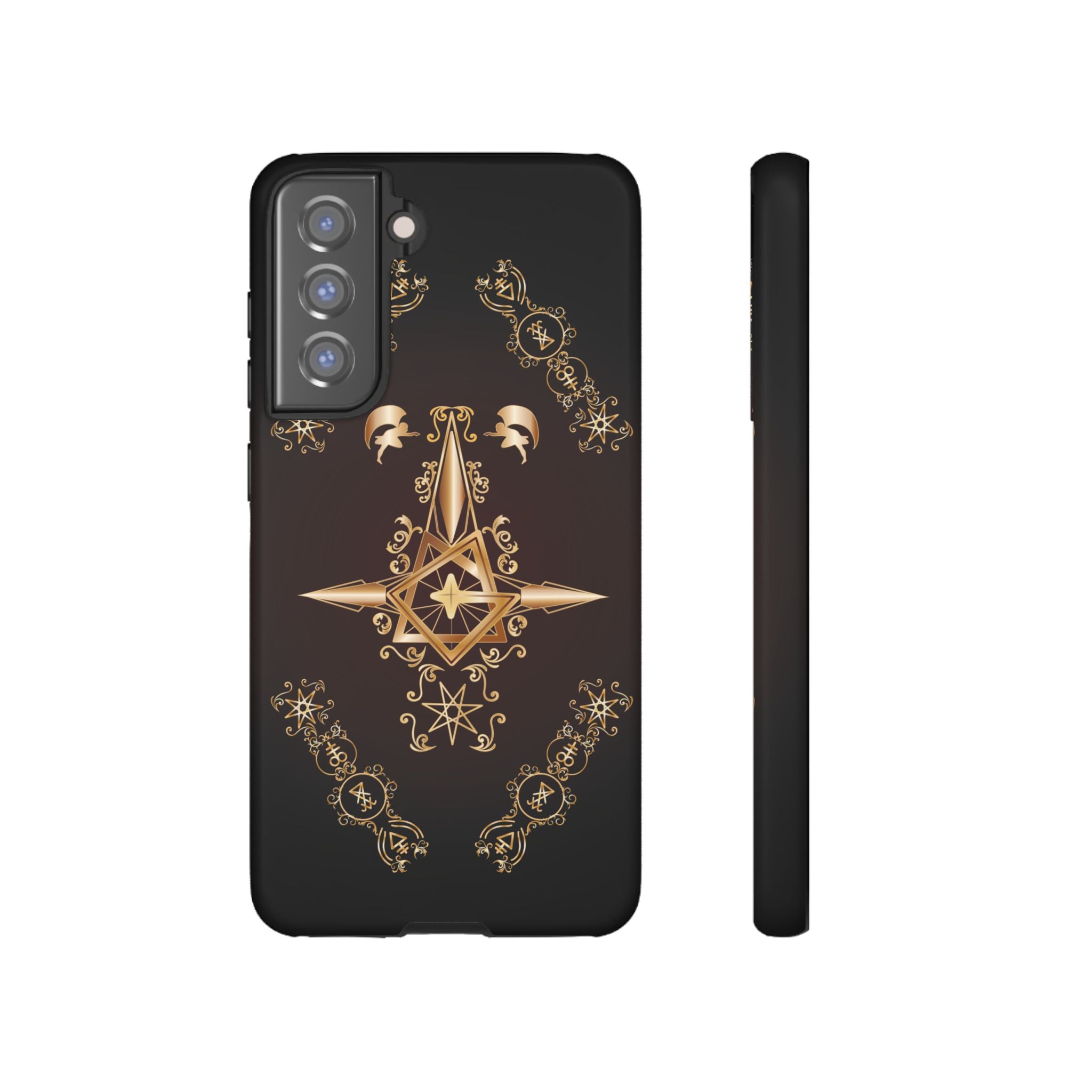 Android Ecclesiarch Sigil Black Red and Gold Ceremonial Phone Case