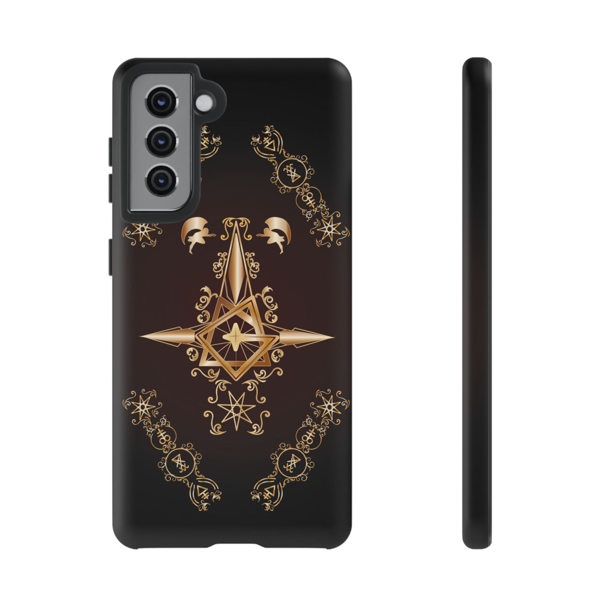 Android Ecclesiarch Sigil Black Red and Gold Ceremonial Phone Case