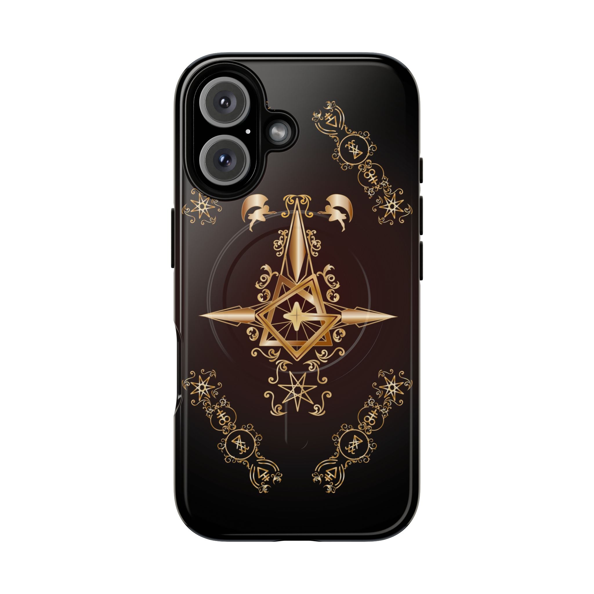Magnetic Ecclesiarch Sigil Black Red and Gold Ceremonial Phone Case