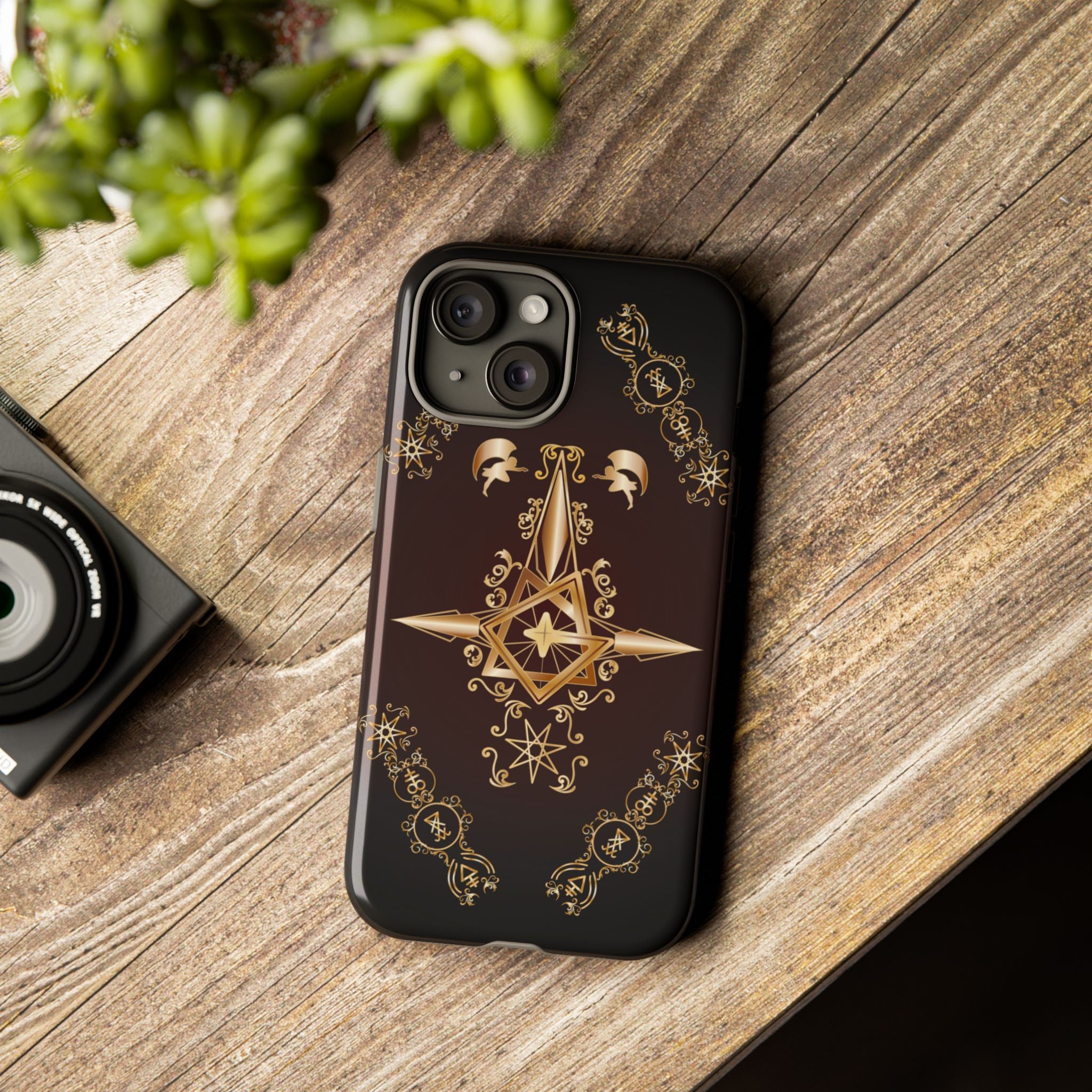 Iphone Ecclesiarch Sigil Black Red and Gold Ceremonial Phone Case