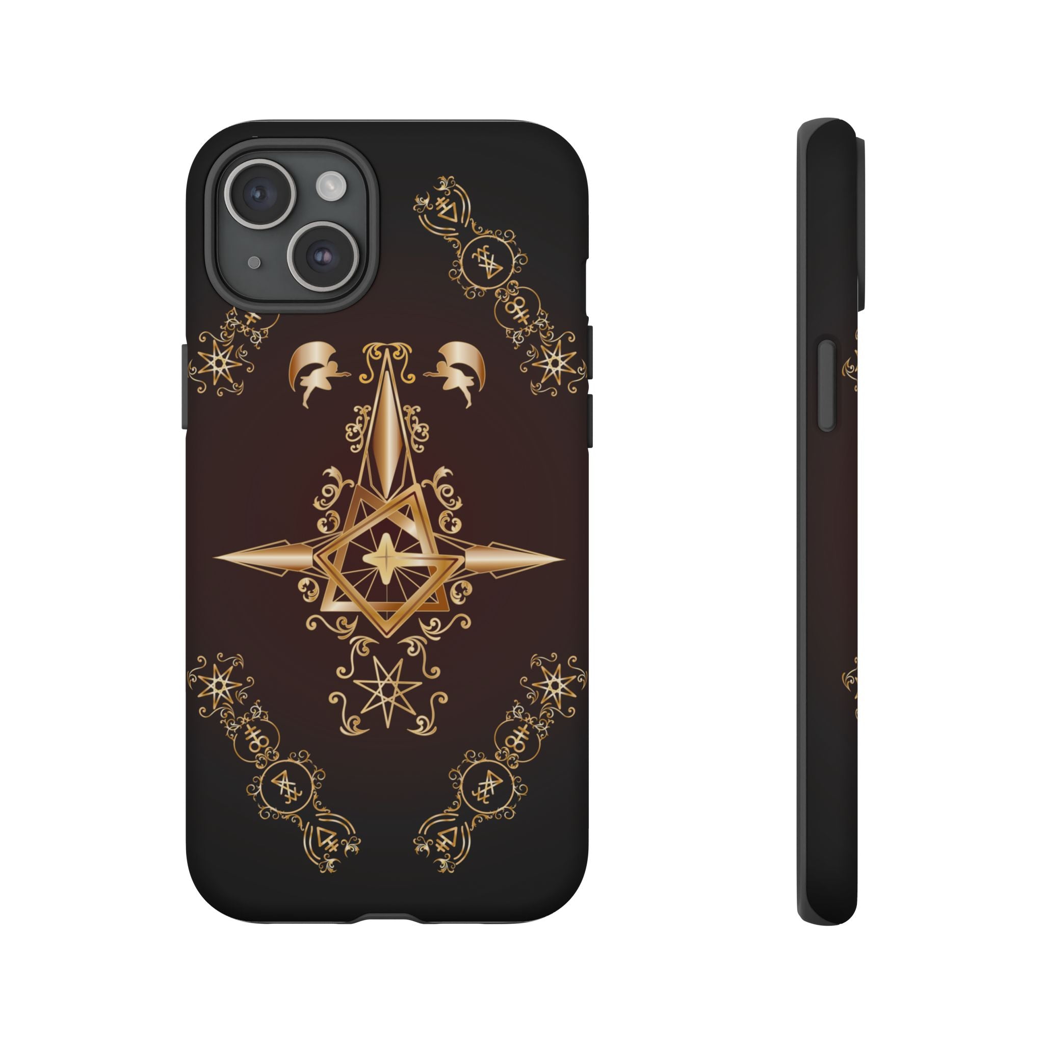 Iphone Ecclesiarch Sigil Black Red and Gold Ceremonial Phone Case