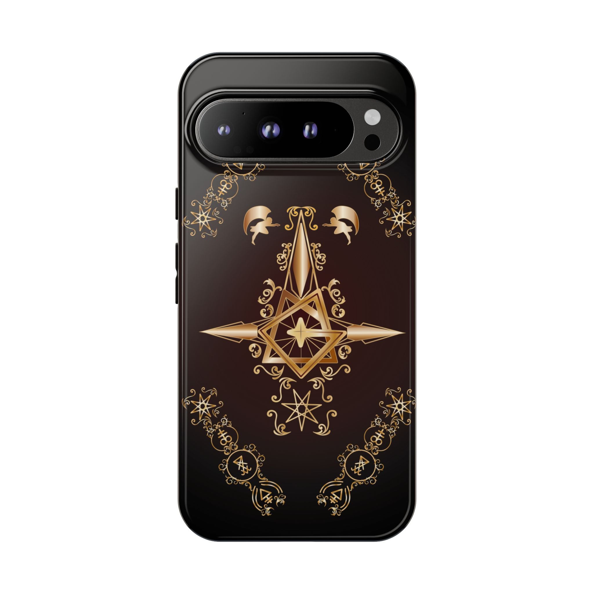 Android Ecclesiarch Sigil Black Red and Gold Ceremonial Phone Case