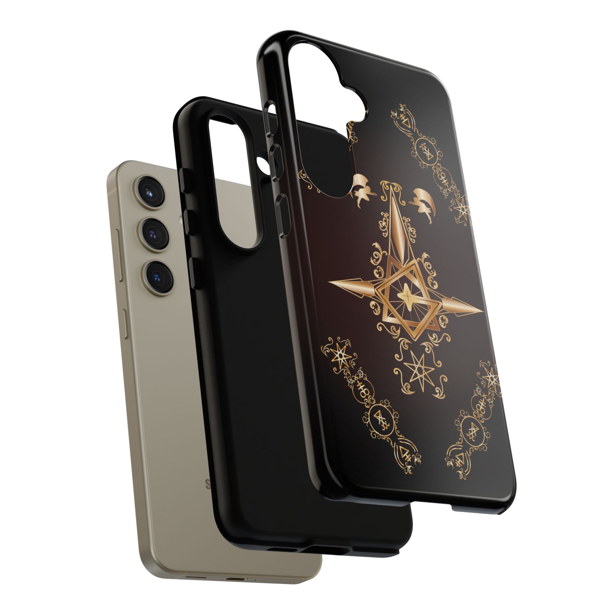 Android Ecclesiarch Sigil Black Red and Gold Ceremonial Phone Case