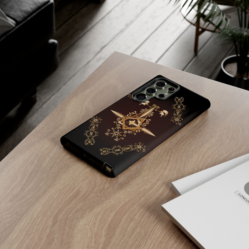 Android Ecclesiarch Sigil Black Red and Gold Ceremonial Phone Case