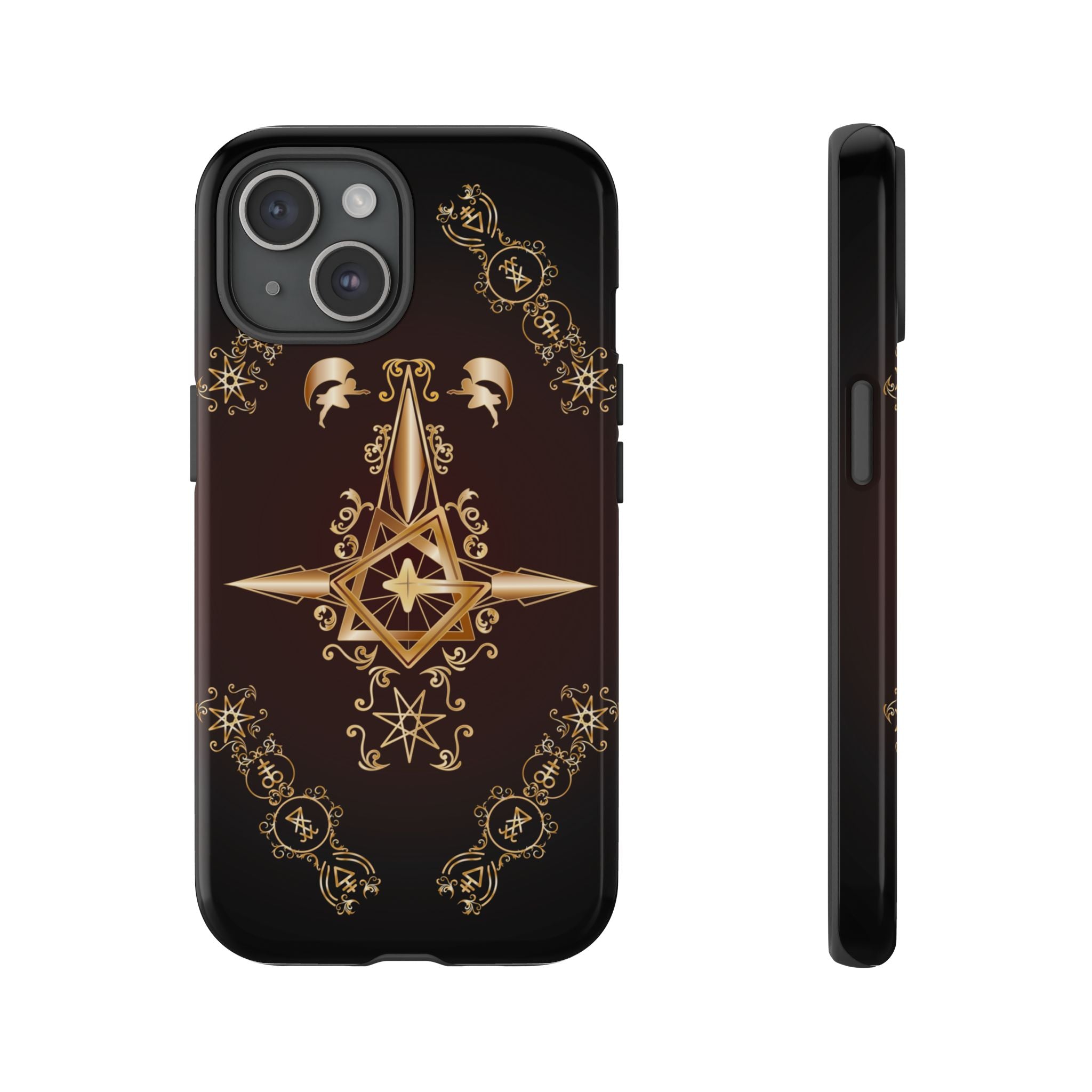 Iphone Ecclesiarch Sigil Black Red and Gold Ceremonial Phone Case
