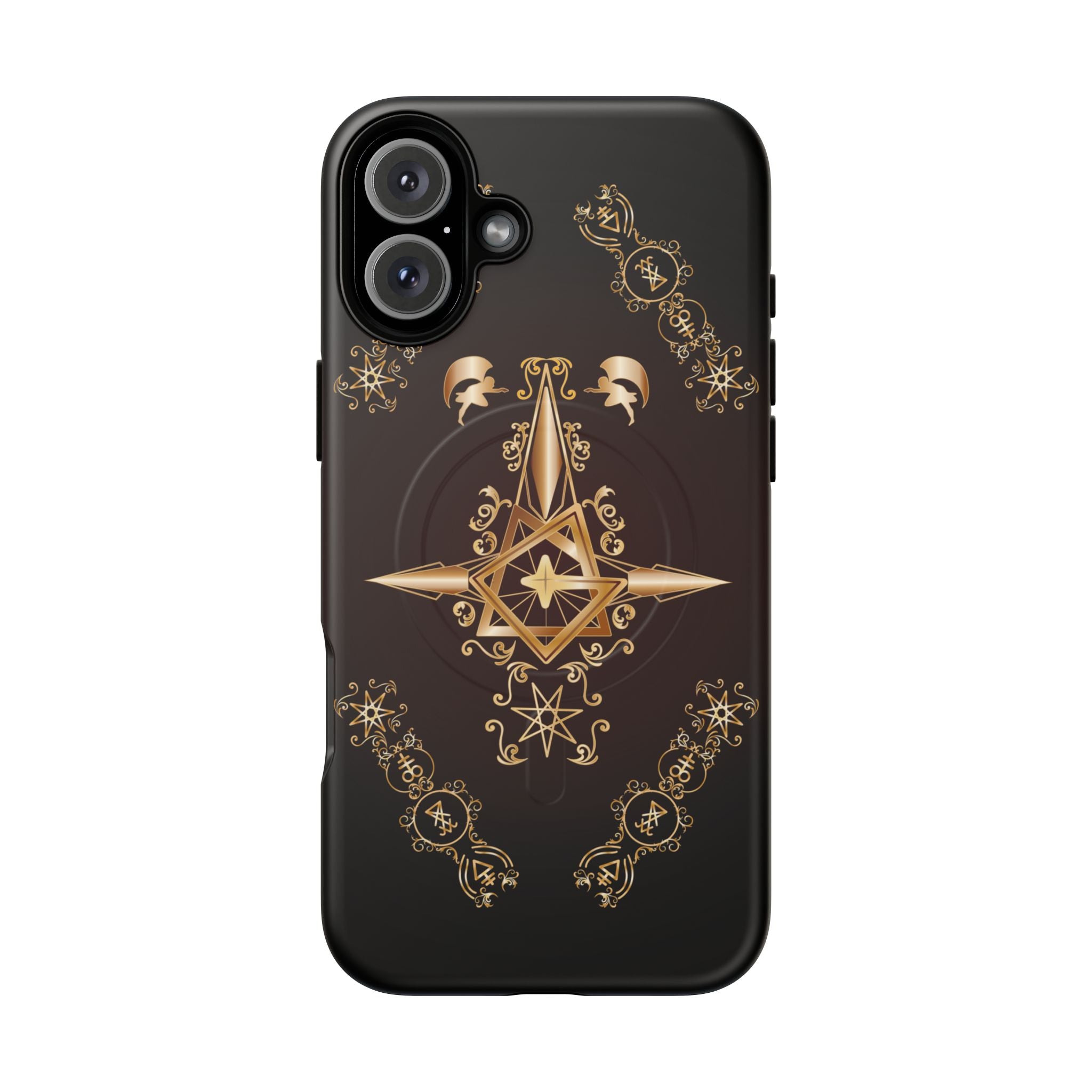 Magnetic Ecclesiarch Sigil Black Red and Gold Ceremonial Phone Case