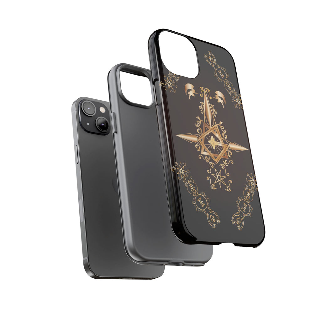 Iphone Ecclesiarch Sigil Black Red and Gold Ceremonial Phone Case