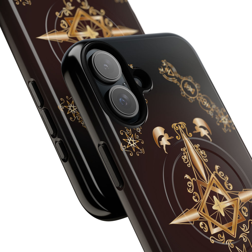 Magnetic Ecclesiarch Sigil Black Red and Gold Ceremonial Phone Case