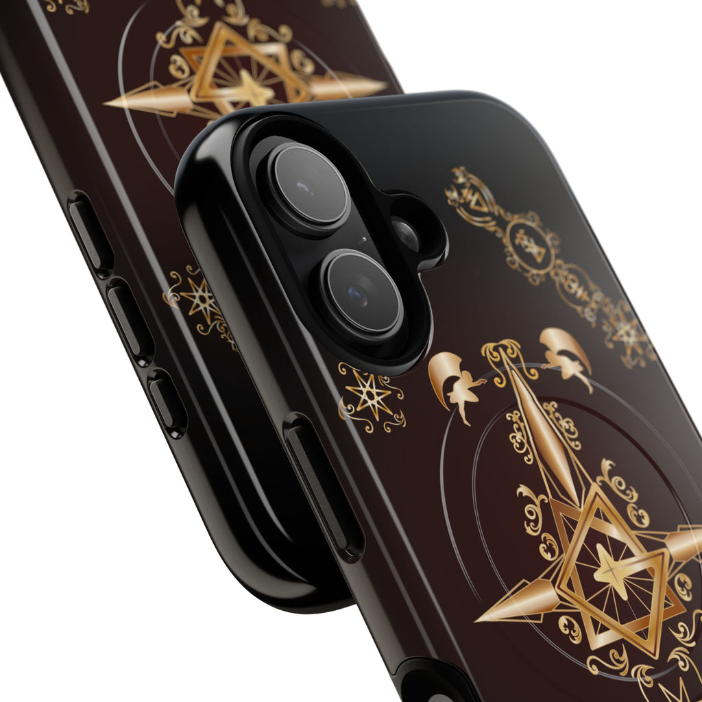 Magnetic Ecclesiarch Sigil Black Red and Gold Ceremonial Phone Case