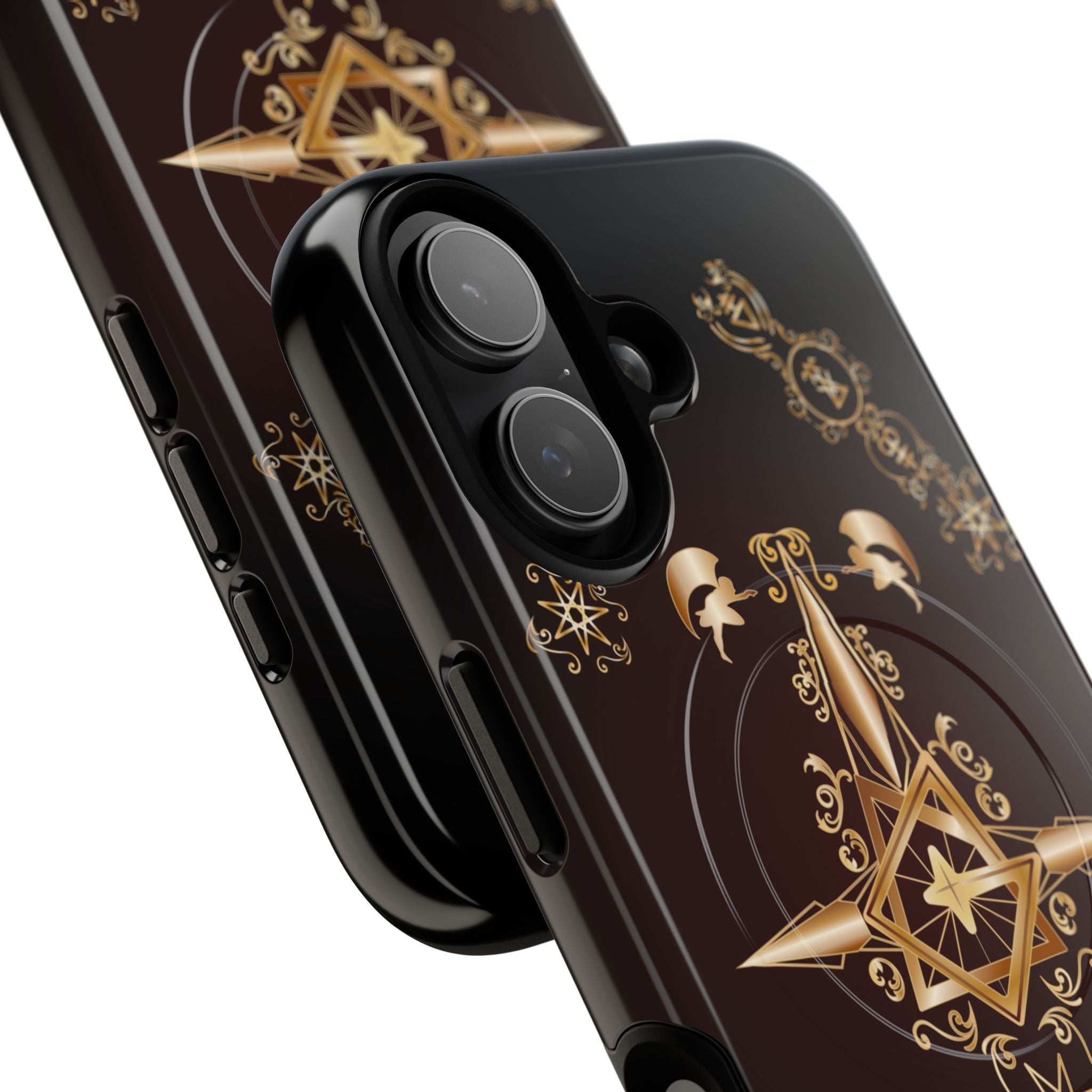 Magnetic Ecclesiarch Sigil Black Red and Gold Ceremonial Phone Case