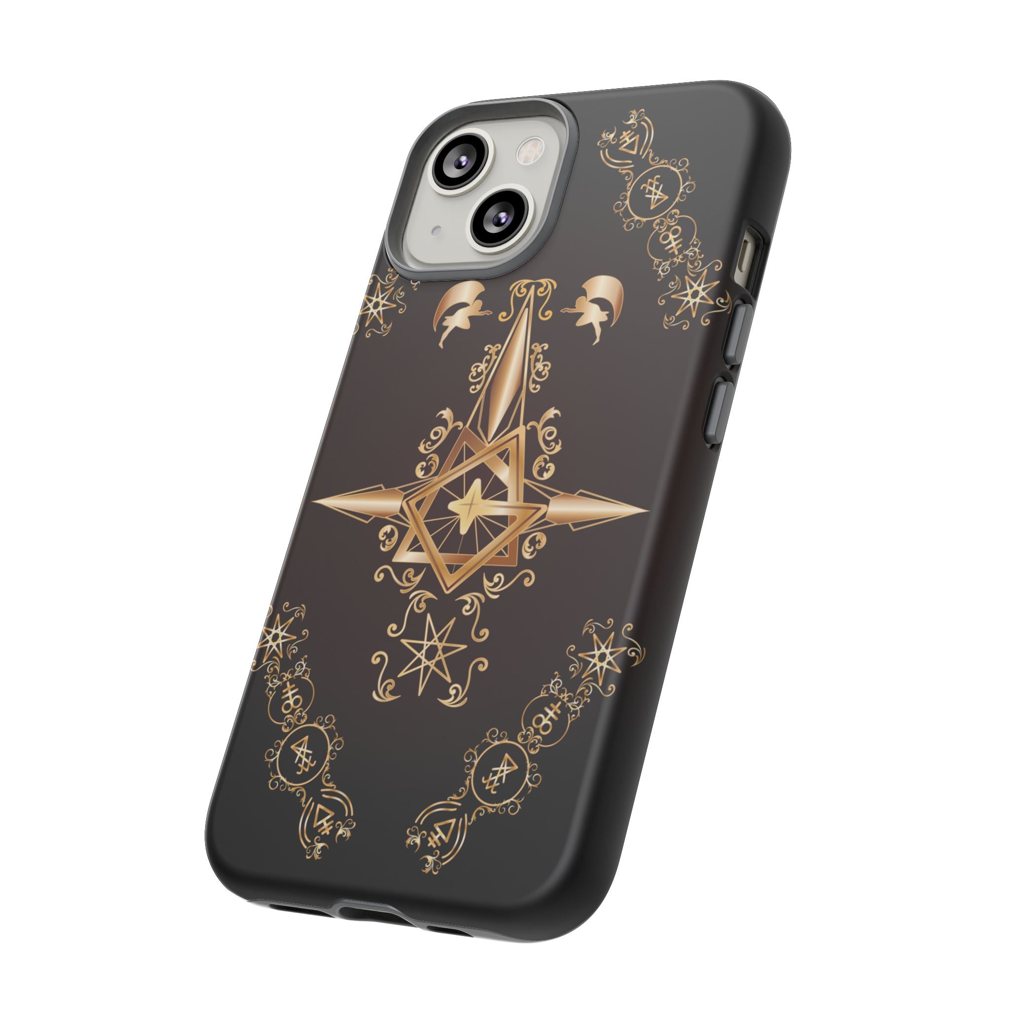 Iphone Ecclesiarch Sigil Black Red and Gold Ceremonial Phone Case