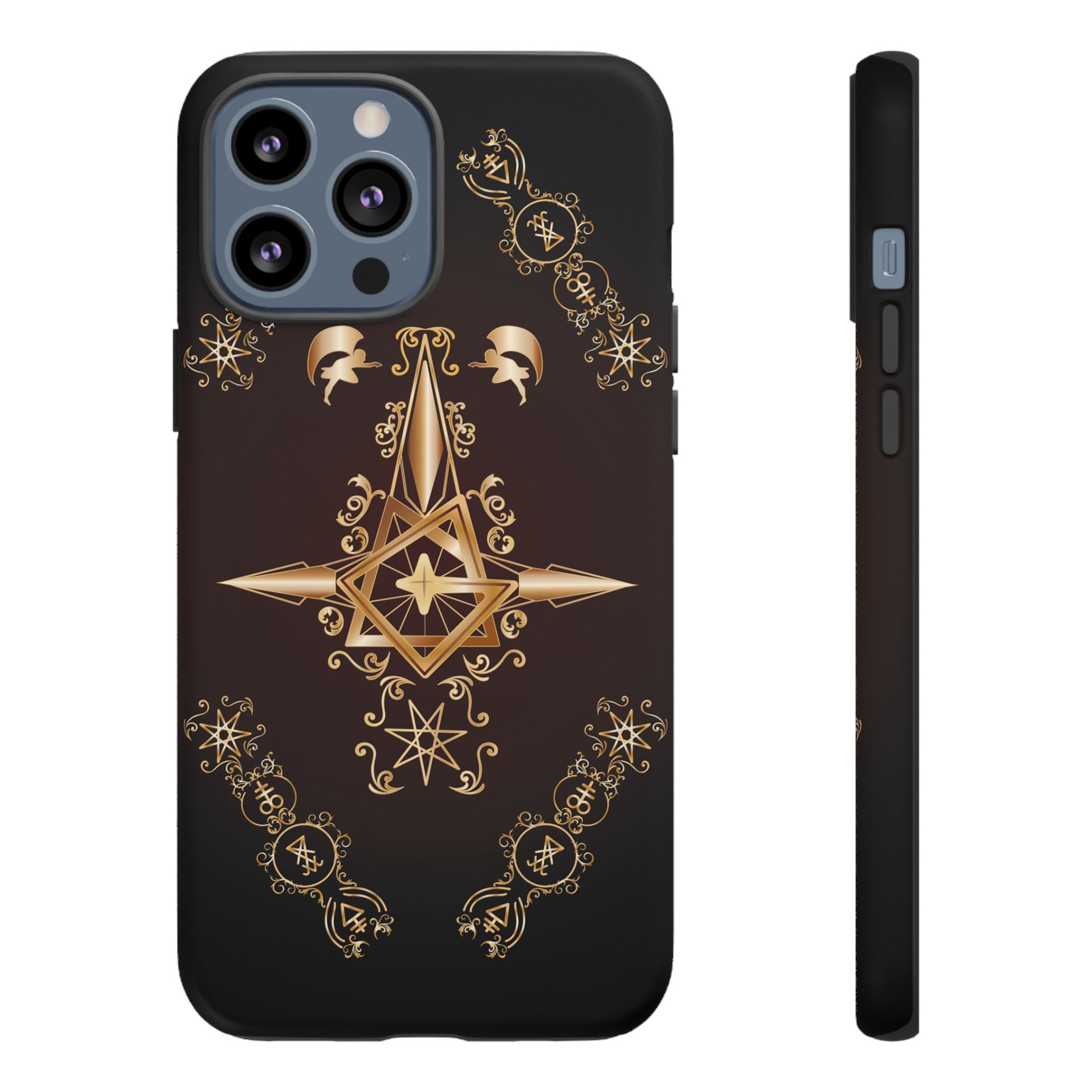 Iphone Ecclesiarch Sigil Black Red and Gold Ceremonial Phone Case