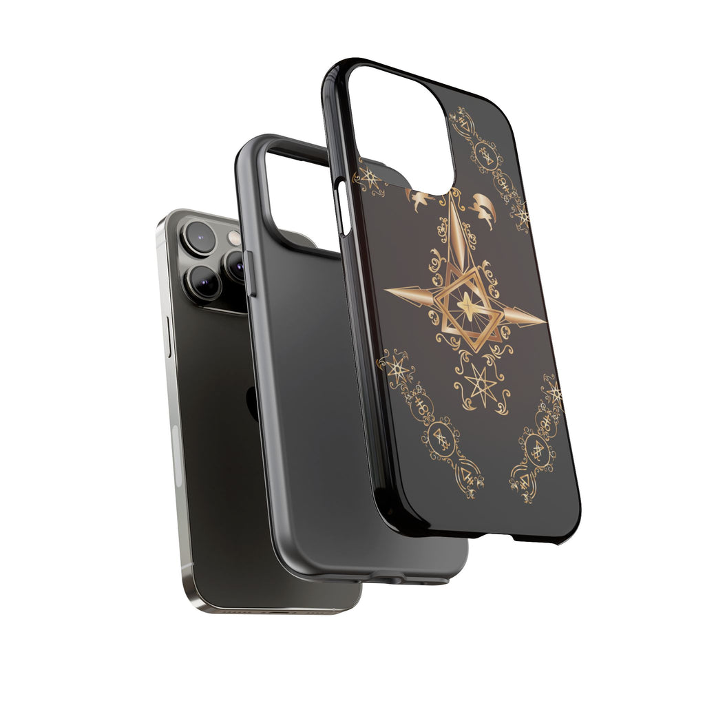 Iphone Ecclesiarch Sigil Black Red and Gold Ceremonial Phone Case