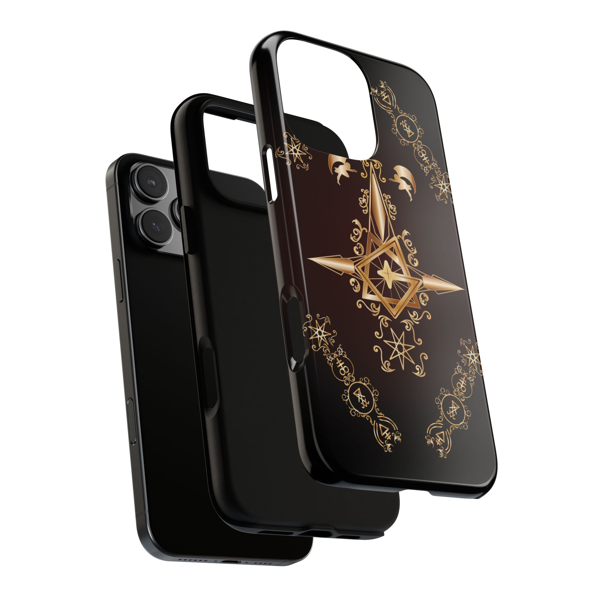 Iphone Ecclesiarch Sigil Black Red and Gold Ceremonial Phone Case